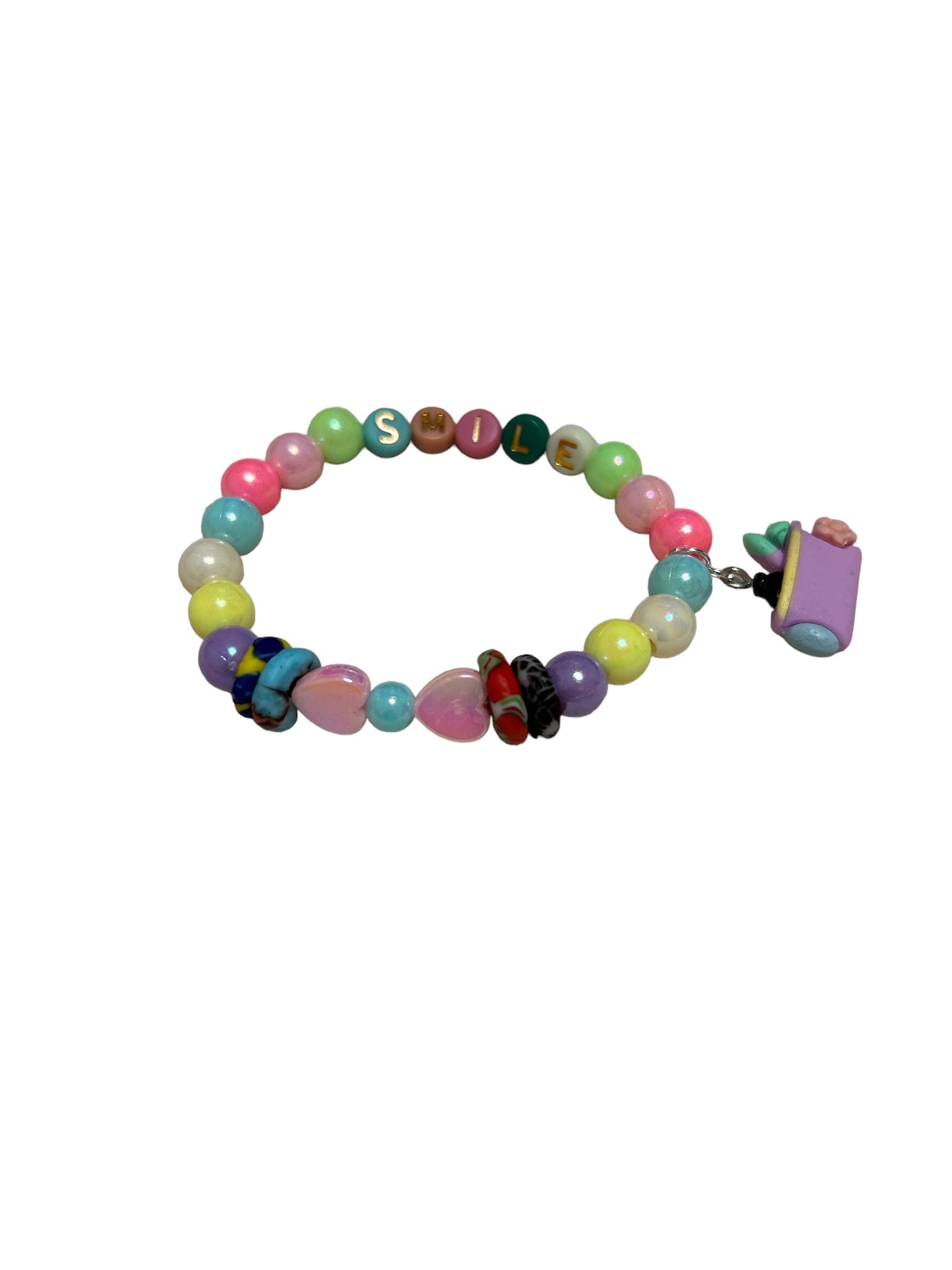 ETHNEEGIFTS - BRACELET KIDS Rainbow Krobo Flat Stones PENCIL CASE