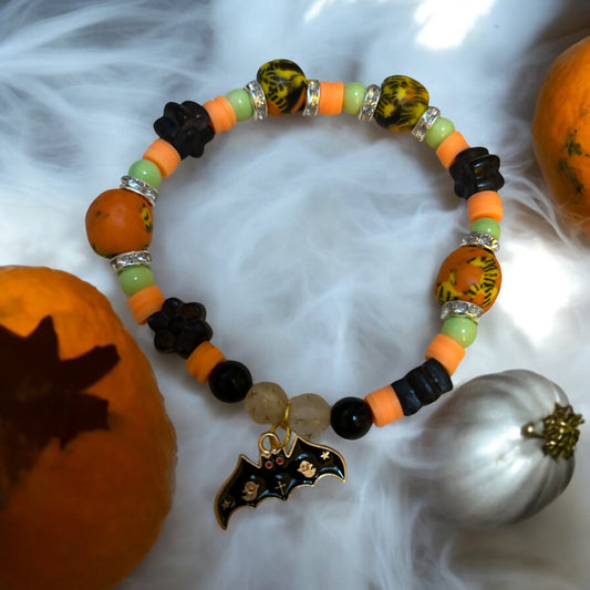 HALLOWEEN BRACELET Krobo & Akan weight Black