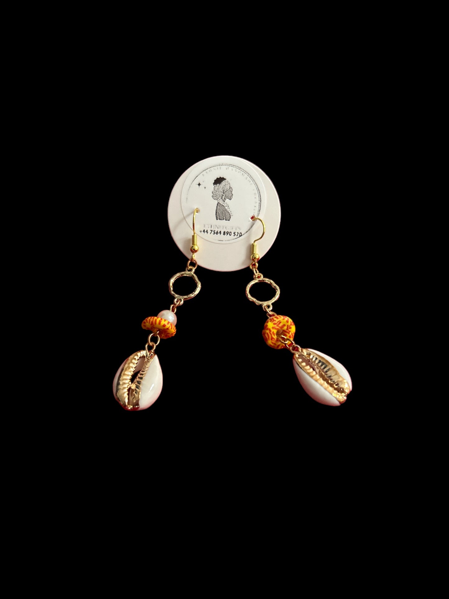 ETHNEEGIFTS - EARRINGS Gold " KEEP YOUR SMILE "