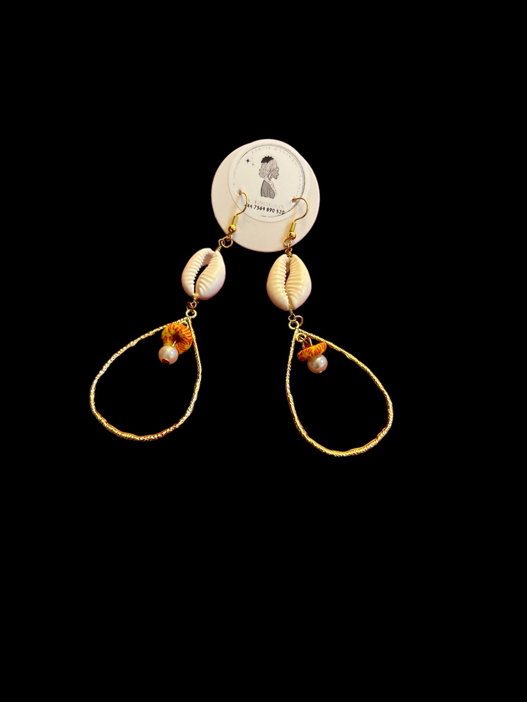 ETHNEEGIFTS - EARRINGS Gold " KEEP YOUR SMILE "