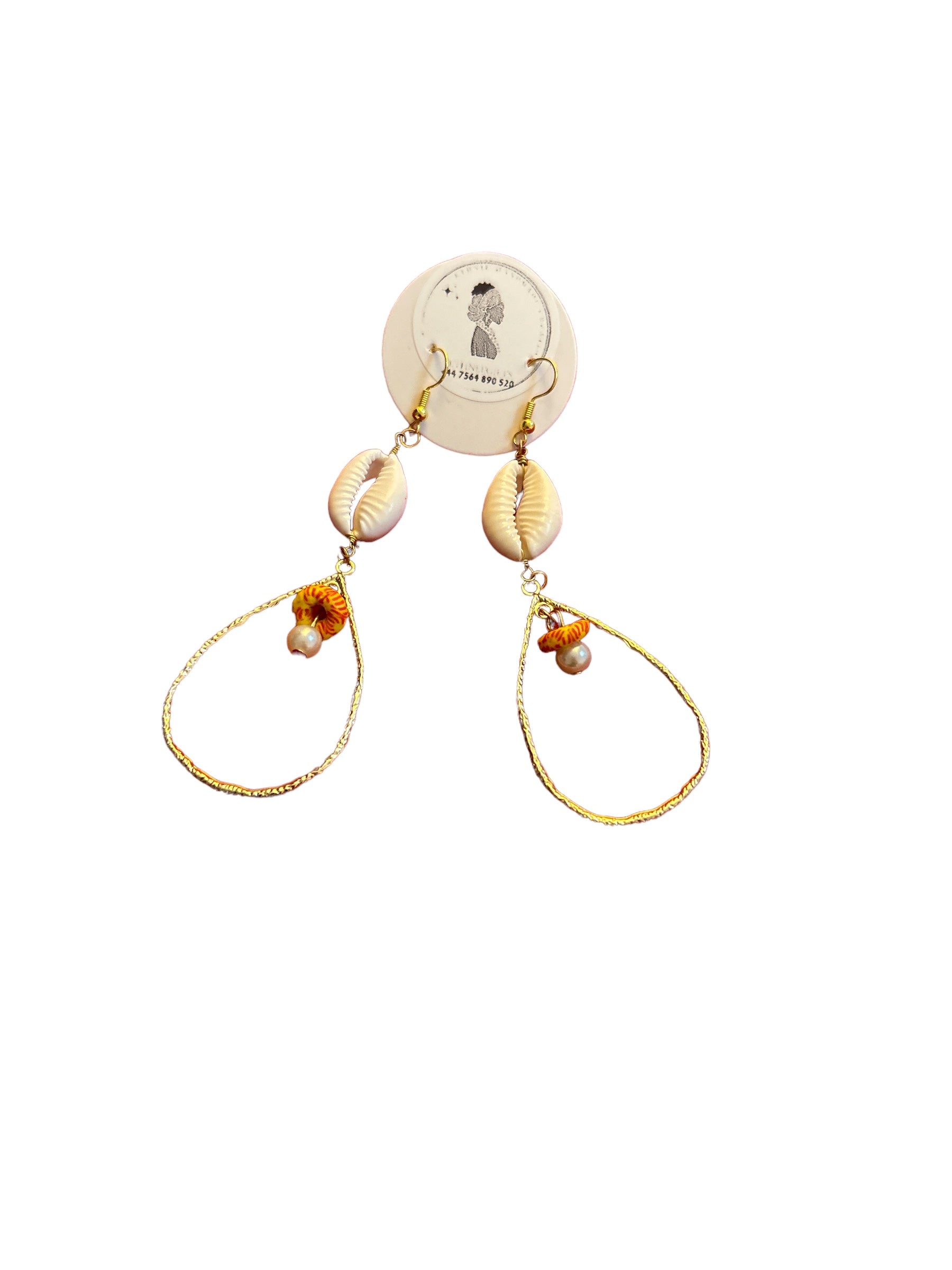 ETHNEEGIFTS - EARRINGS Gold " KEEP YOUR SMILE "