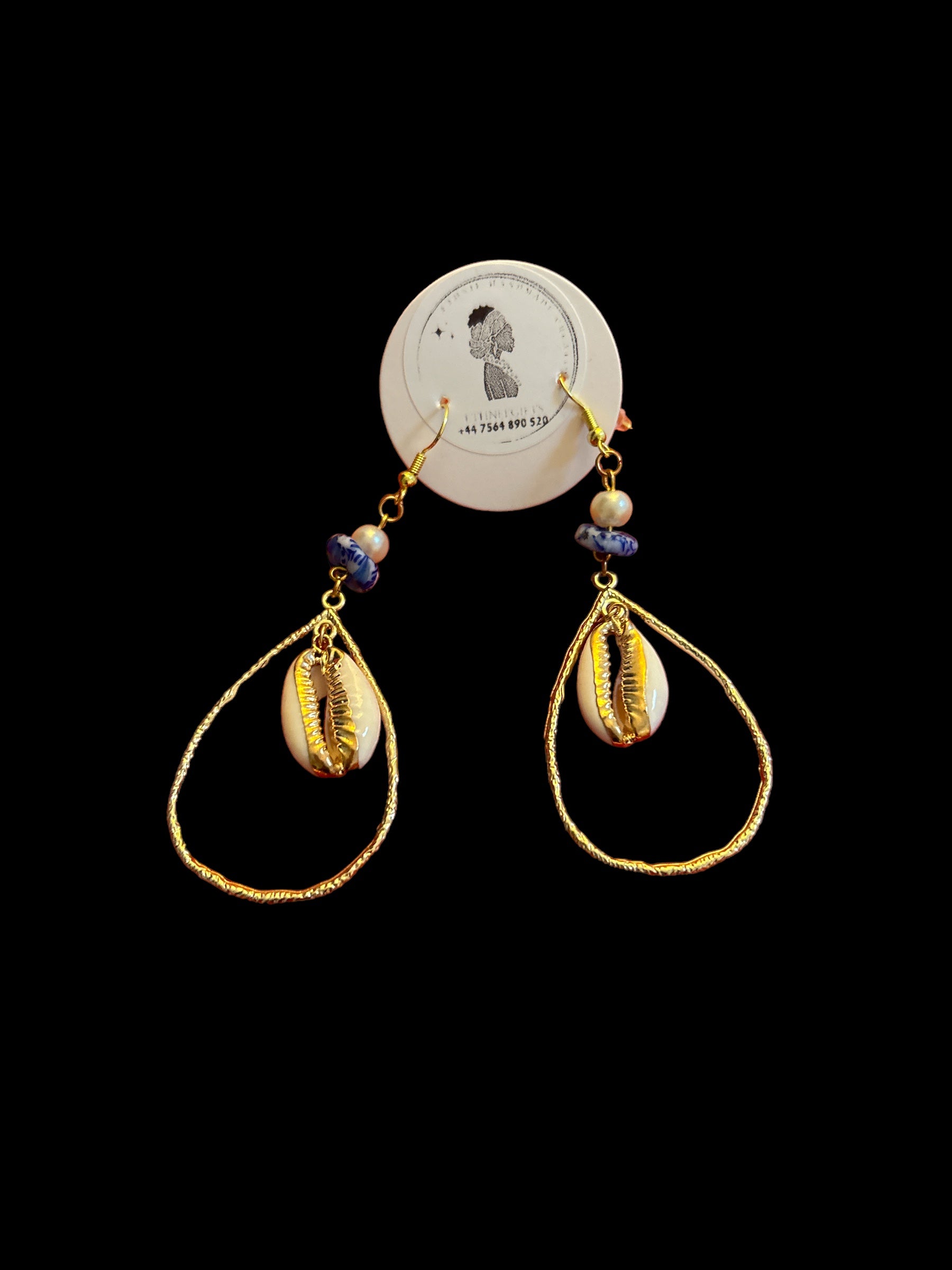 ETHNEEGIFTS - EARRINGS Gold " KEEP YOUR SMILE "