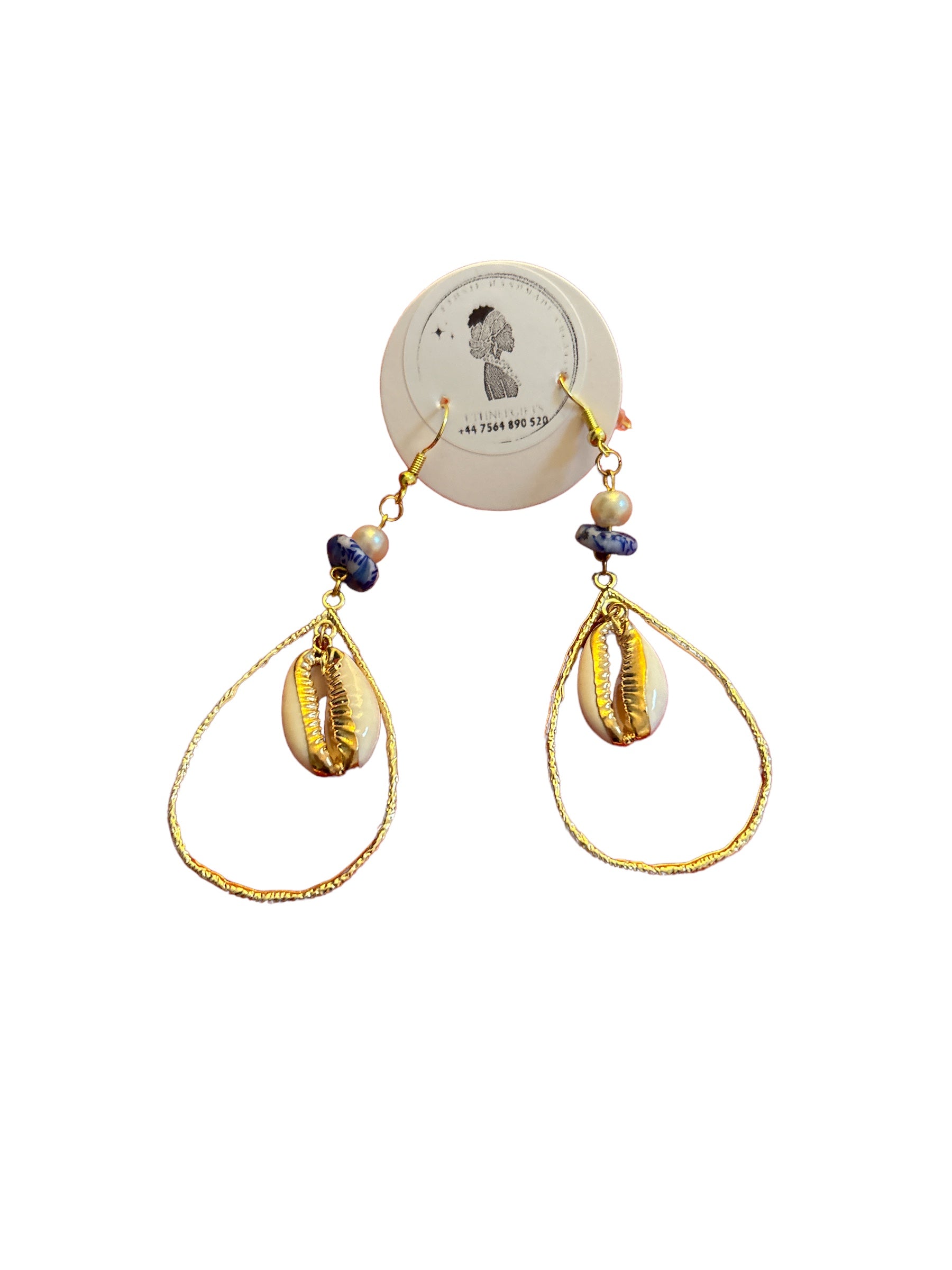 ETHNEEGIFTS - EARRINGS Gold " KEEP YOUR SMILE "