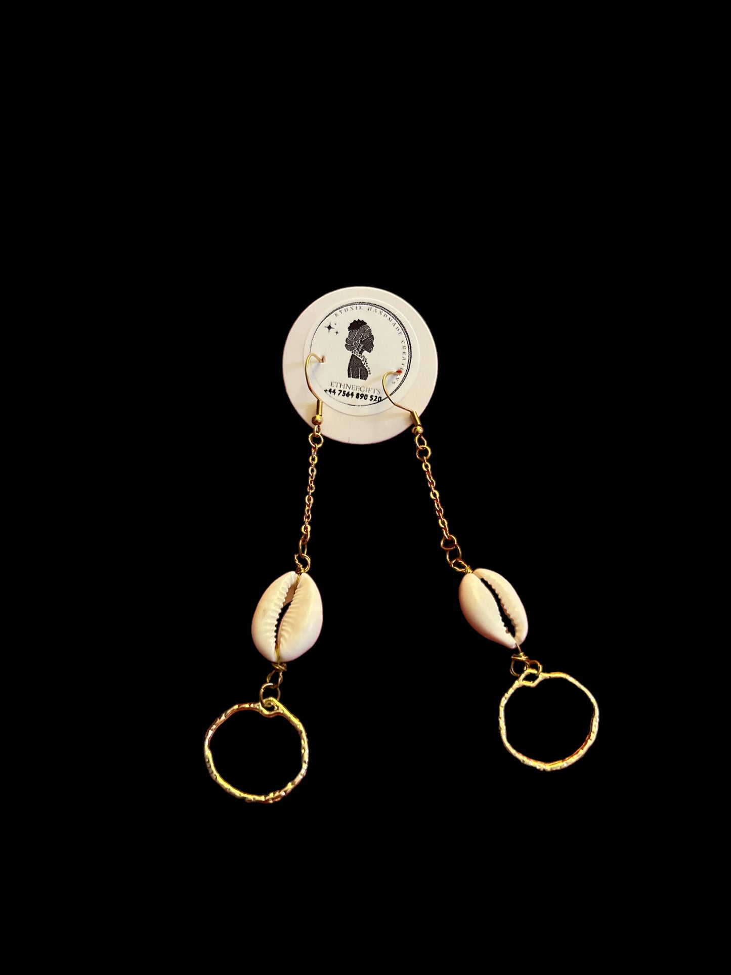 ETHNEEGIFTS - EARRINGS Gold " KEEP YOUR SMILE "