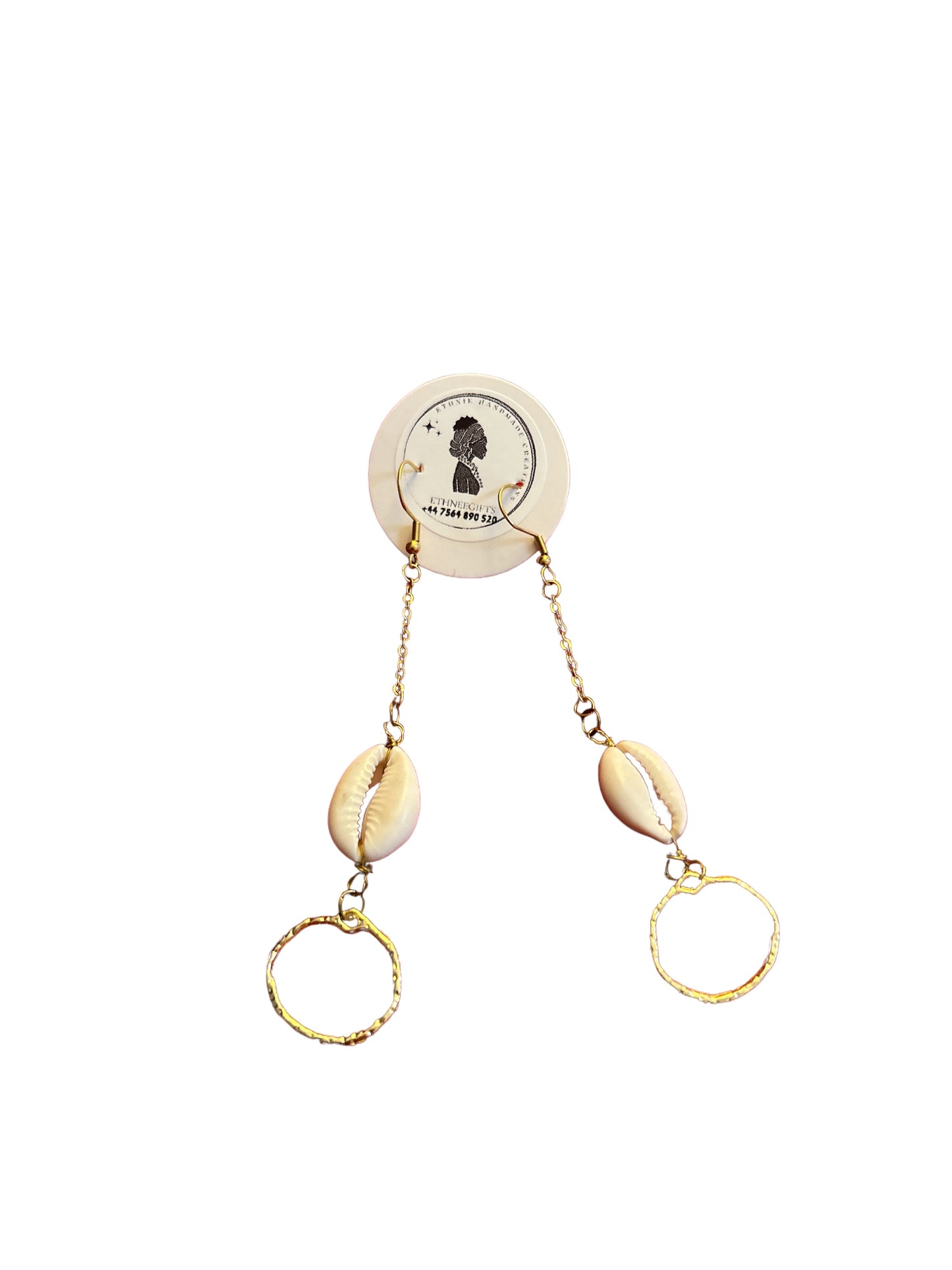 ETHNEEGIFTS - EARRINGS Gold " KEEP YOUR SMILE "