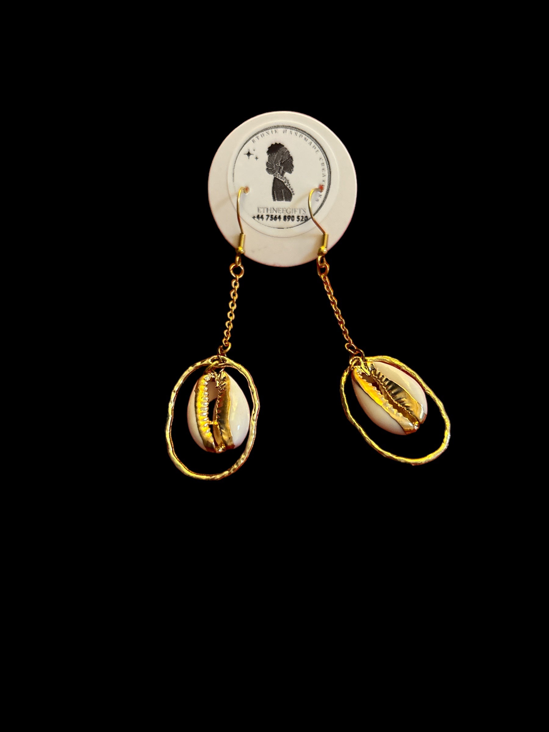 ETHNEEGIFTS - EARRINGS Gold " KEEP YOUR SMILE "