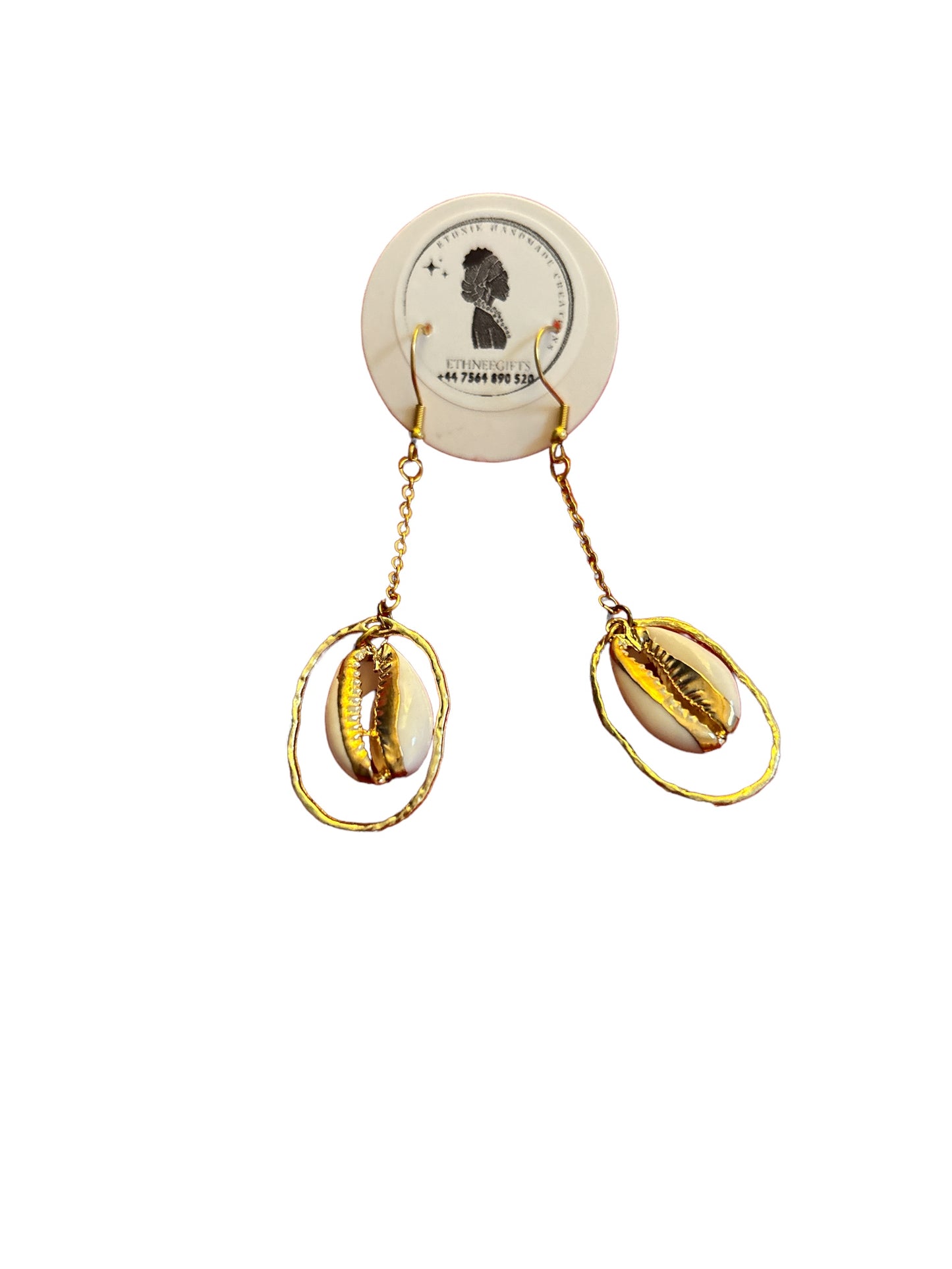 ETHNEEGIFTS - EARRINGS Gold " KEEP YOUR SMILE "