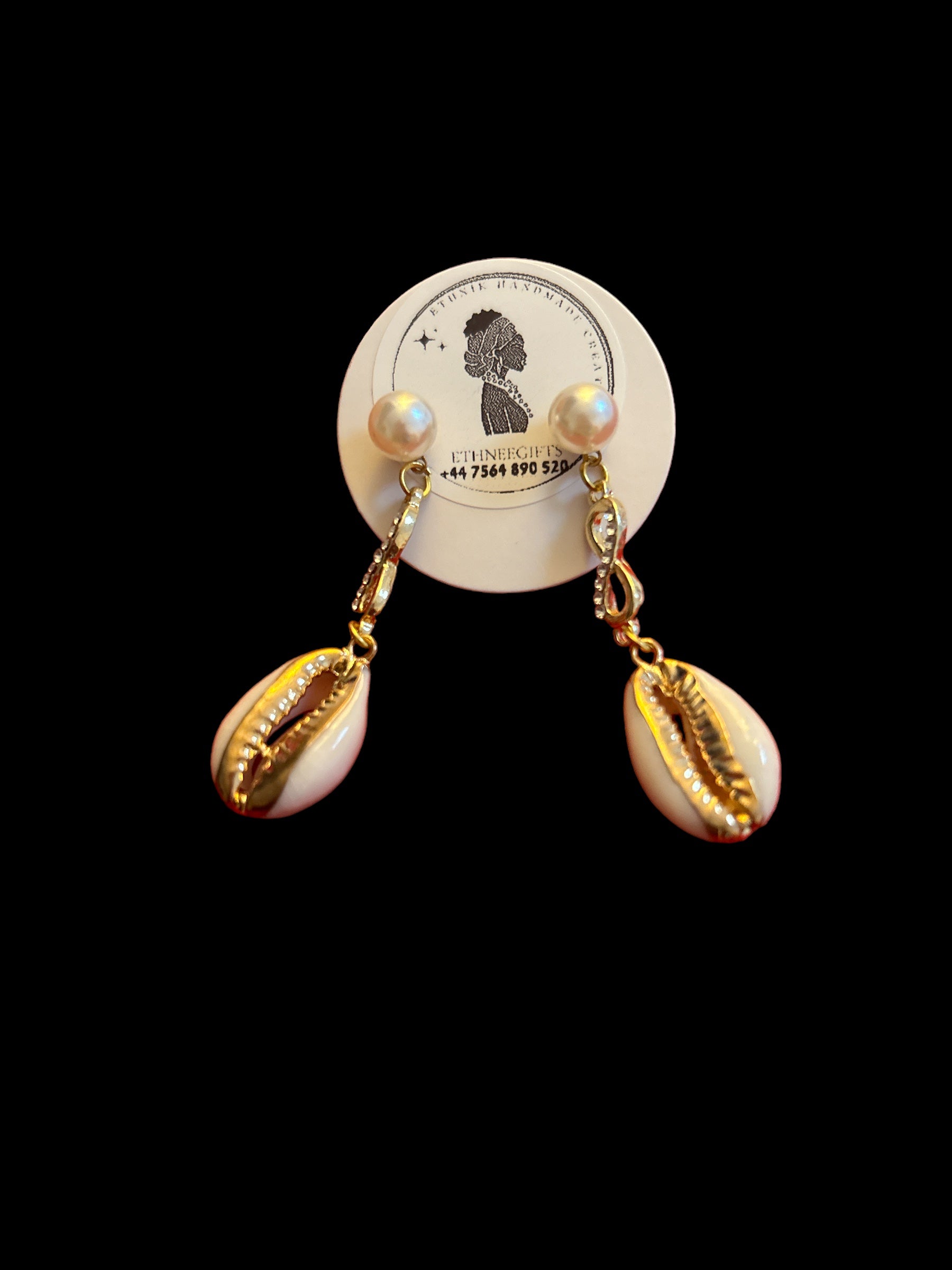 ETHNEEGIFTS - EARRINGS Gold " KEEP YOUR SMILE "