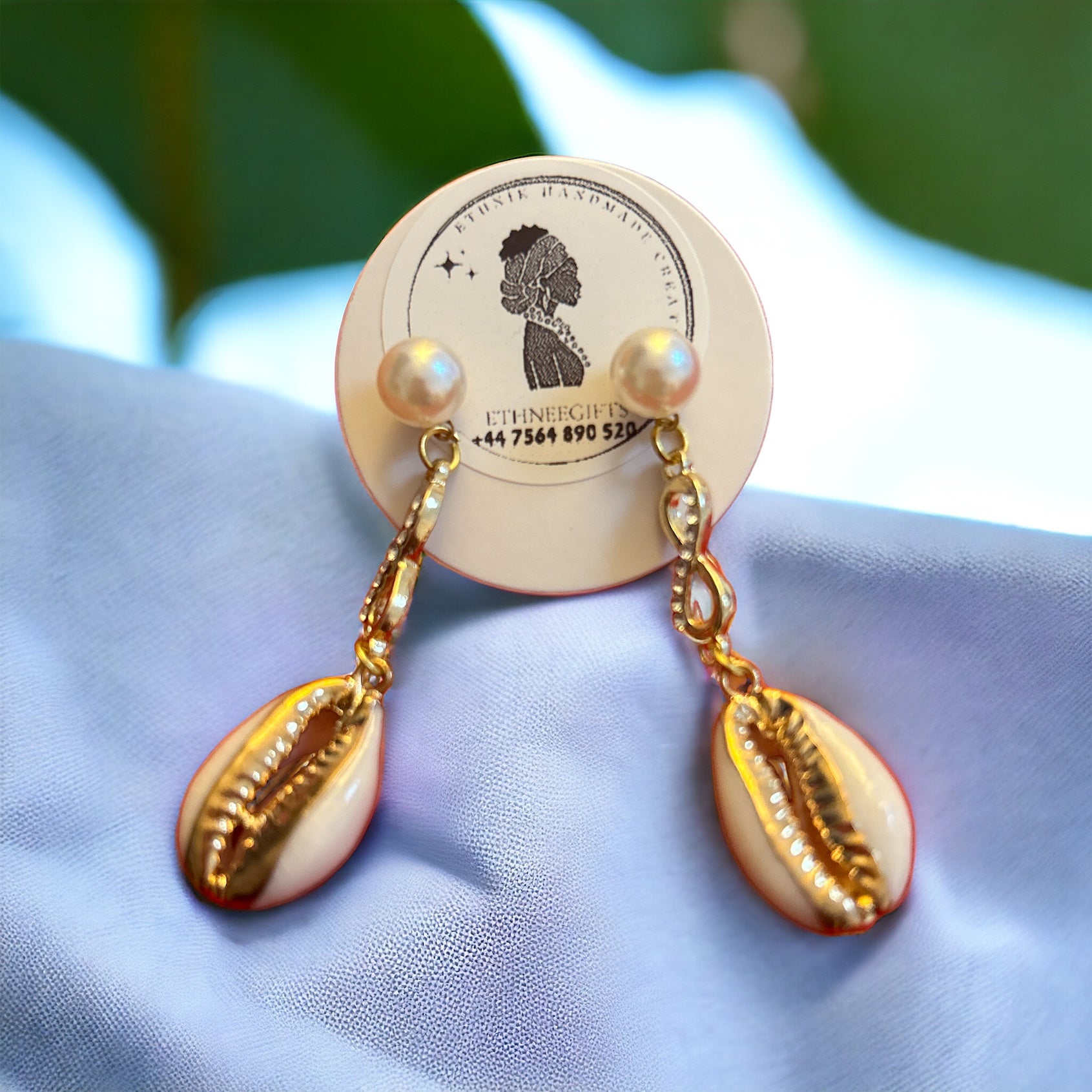 ETHNEEGIFTS - EARRINGS Gold " KEEP YOUR SMILE "