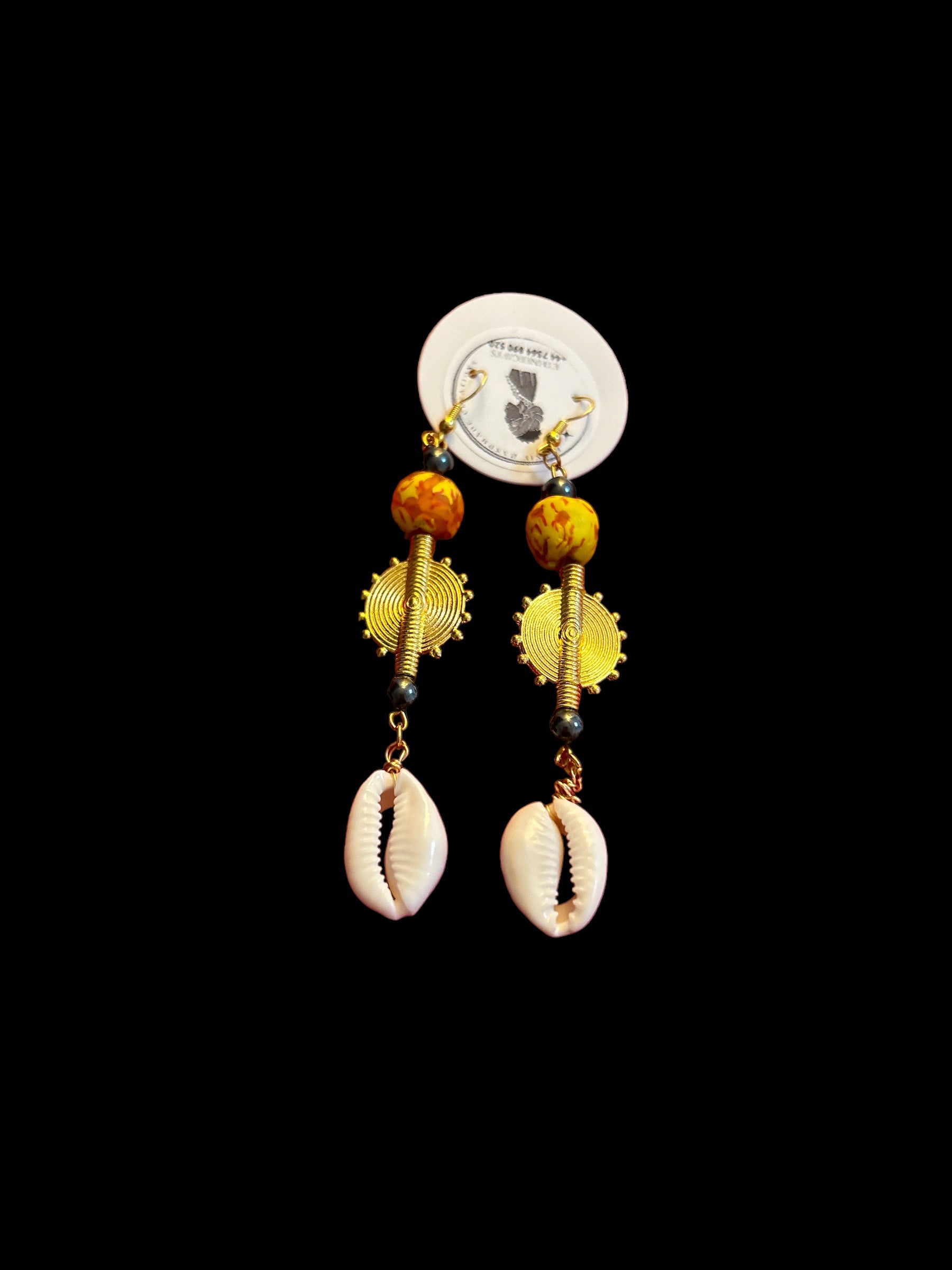 ETHNEEGIFTS - EARRINGS Gold " KEEP YOUR SMILE "