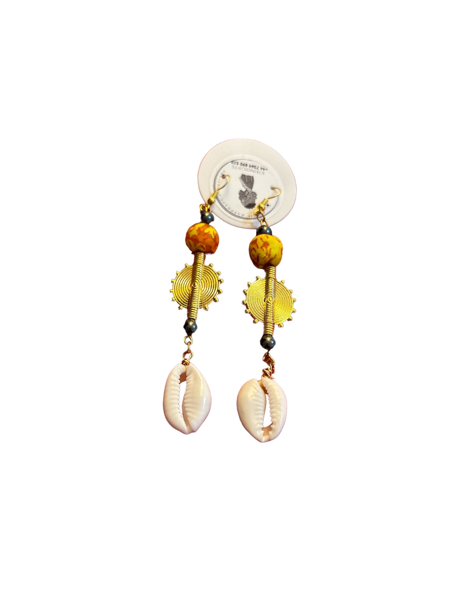 ETHNEEGIFTS - EARRINGS Gold " KEEP YOUR SMILE "