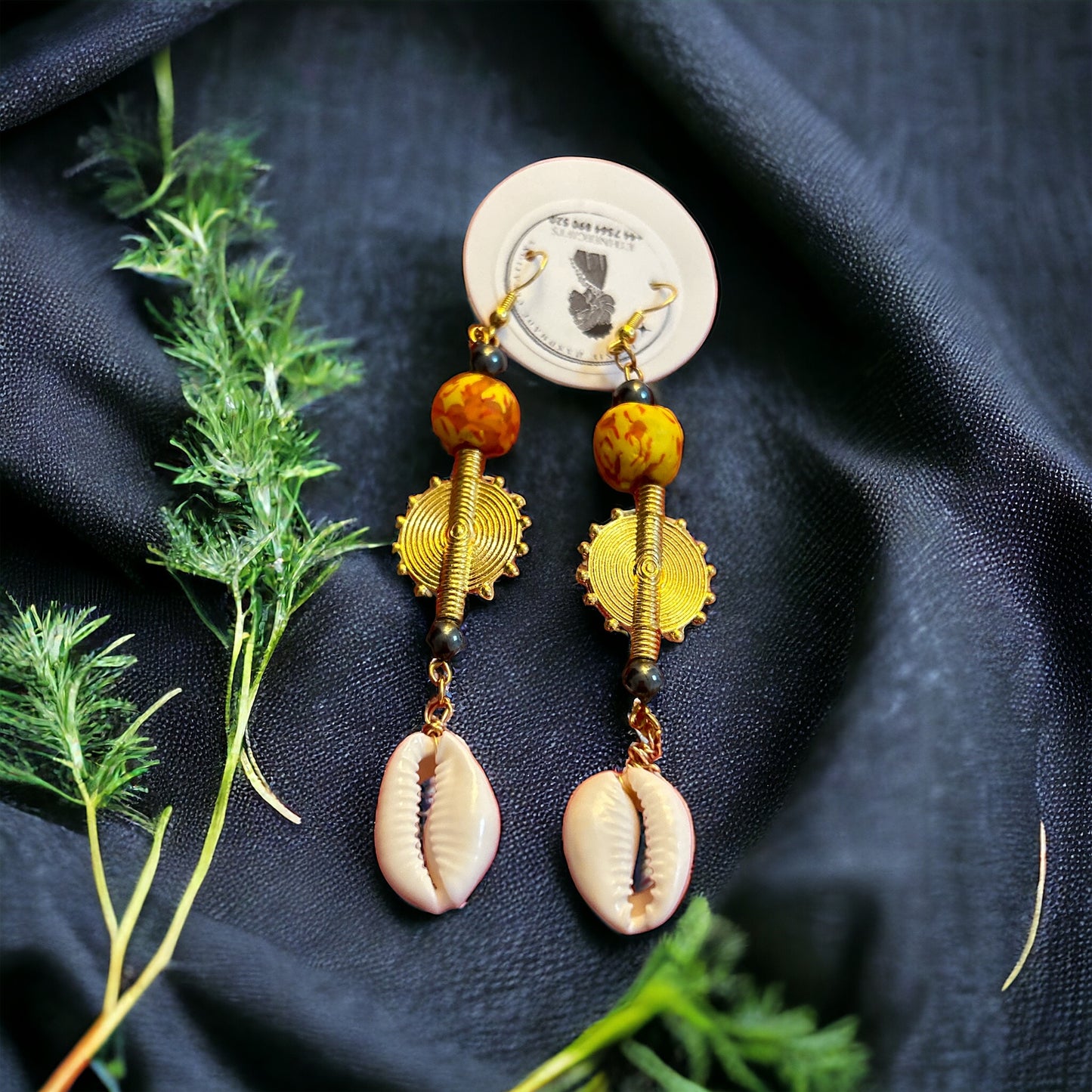 ETHNEEGIFTS - EARRINGS Gold " KEEP YOUR SMILE "