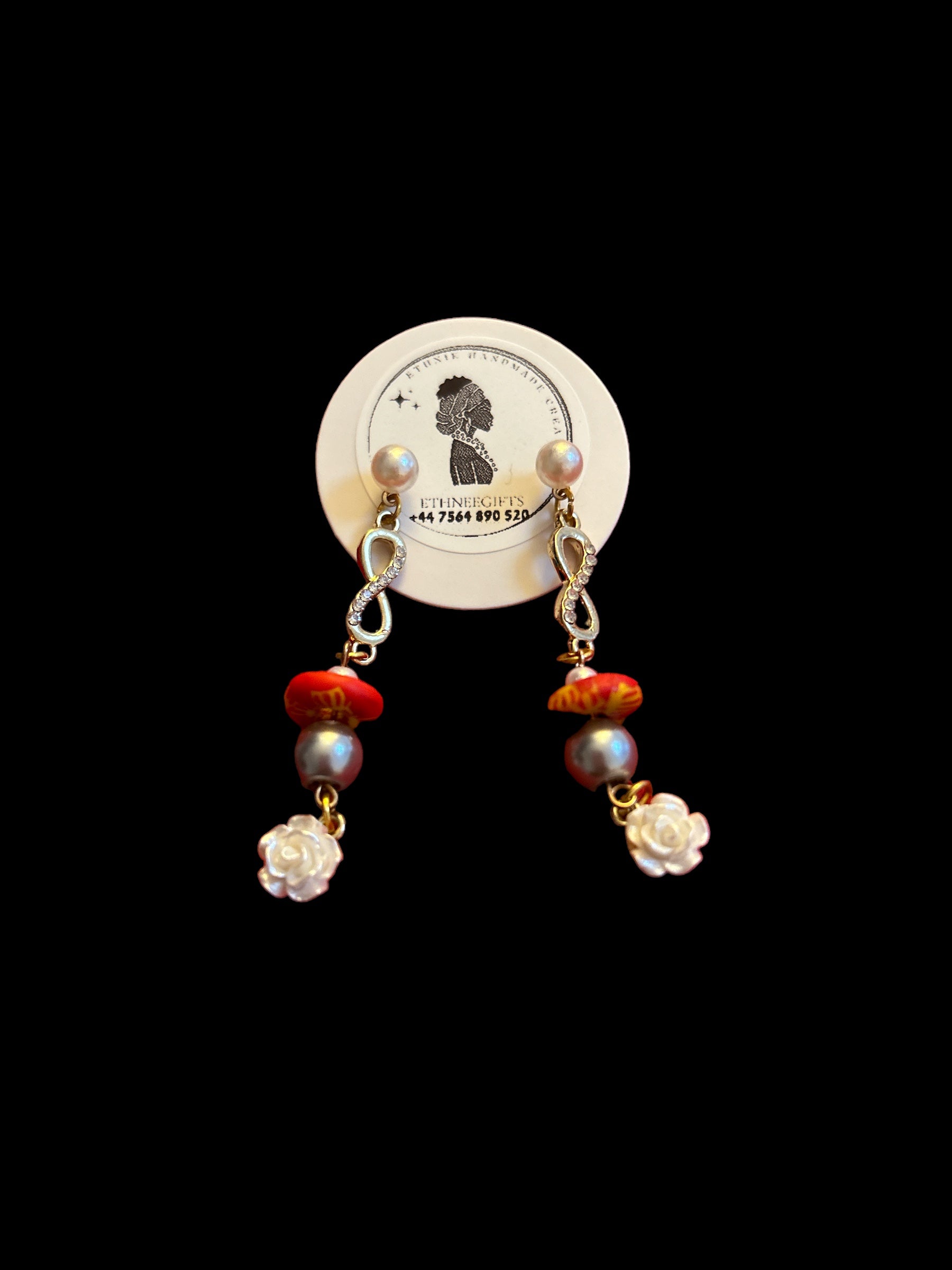 ETHNEEGIFTS - EARRINGS Gold " KEEP YOUR SMILE "