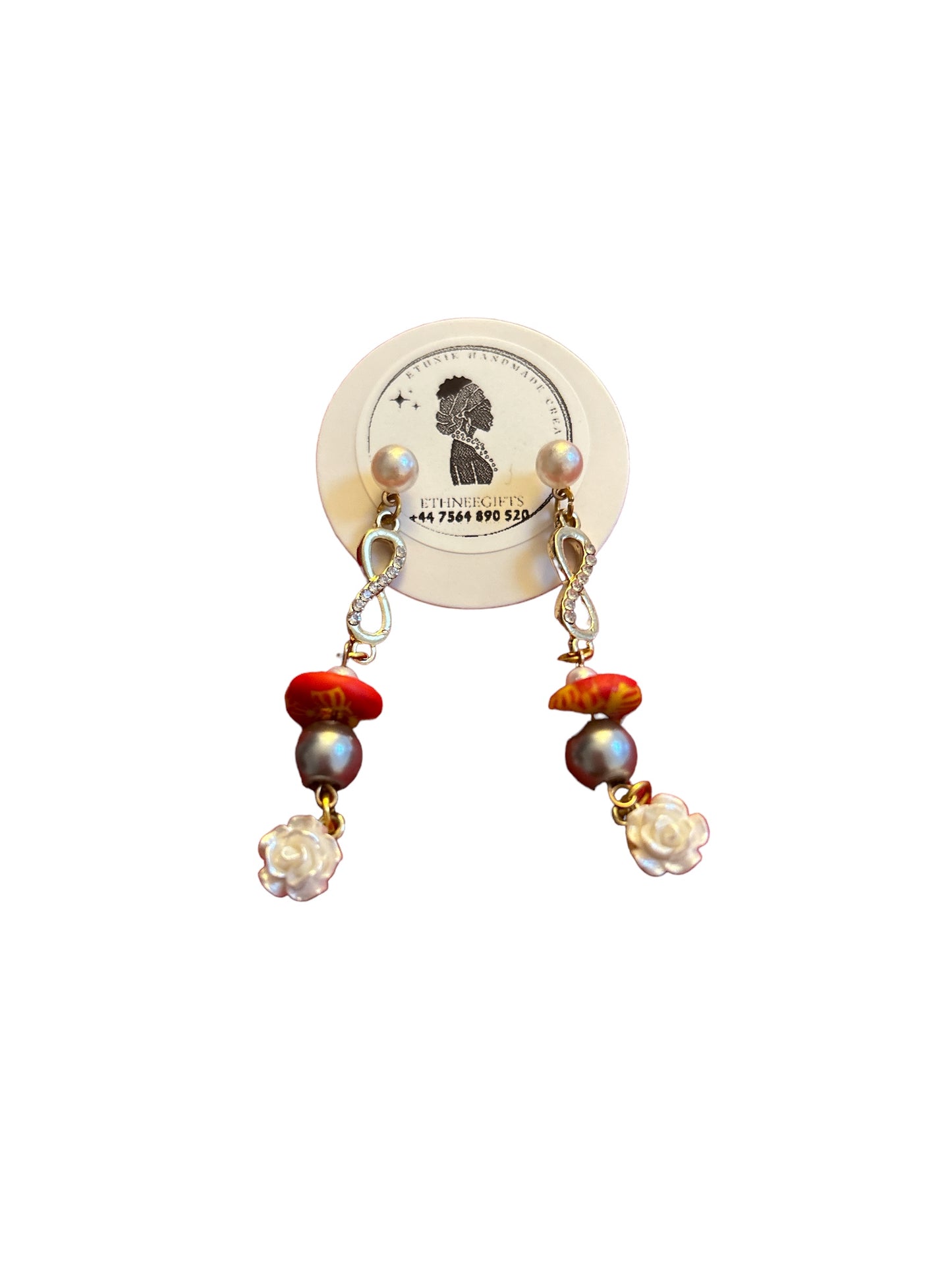 ETHNEEGIFTS - EARRINGS Gold " KEEP YOUR SMILE "