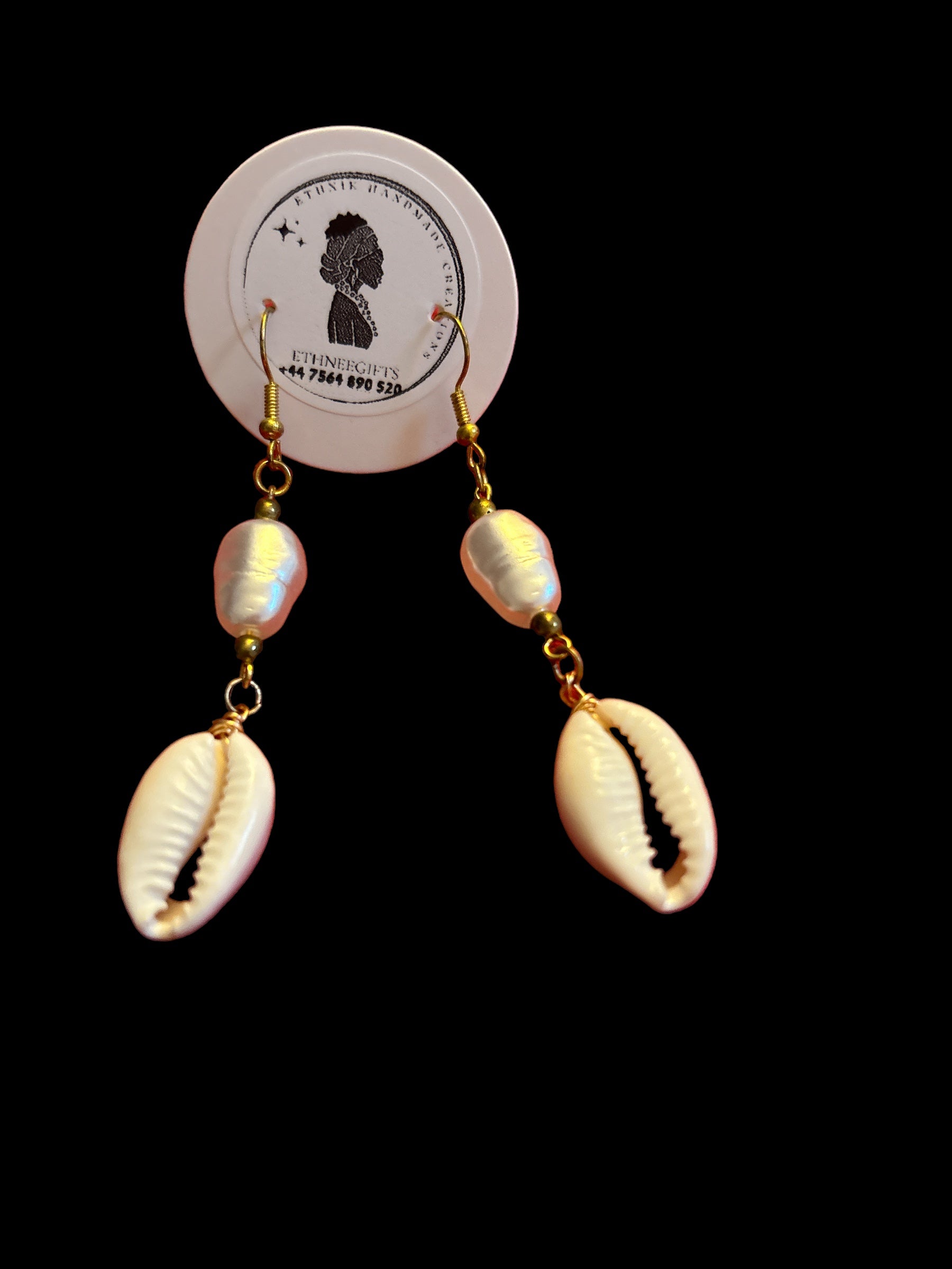 ETHNEEGIFTS - EARRINGS Gold " KEEP YOUR SMILE "