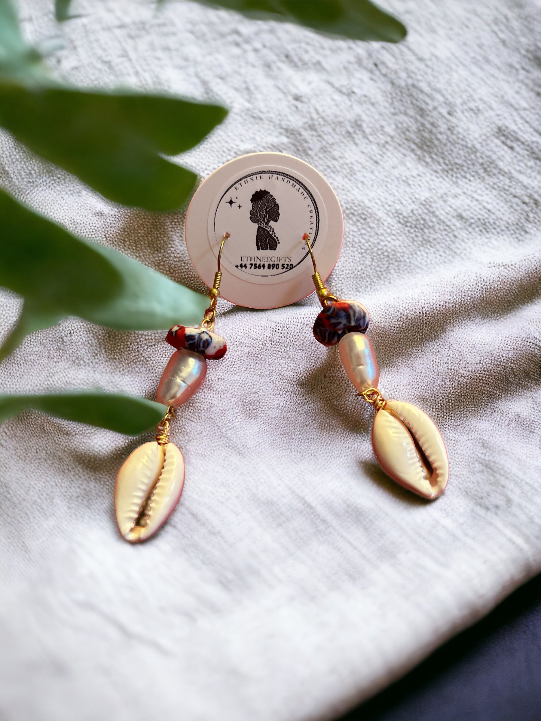 ETHNEEGIFTS - EARRINGS Gold " KEEP YOUR SMILE "