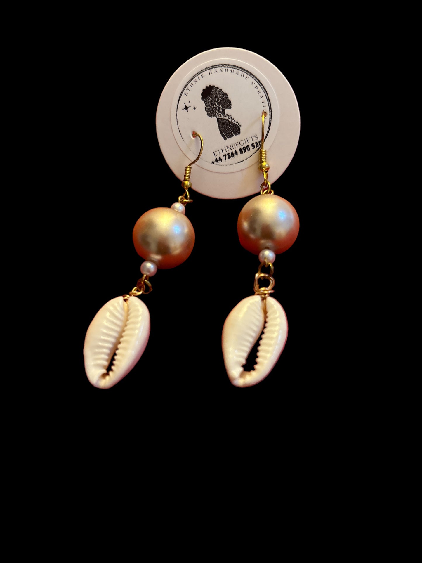 ETHNEEGIFTS - EARRINGS Gold " KEEP YOUR SMILE "