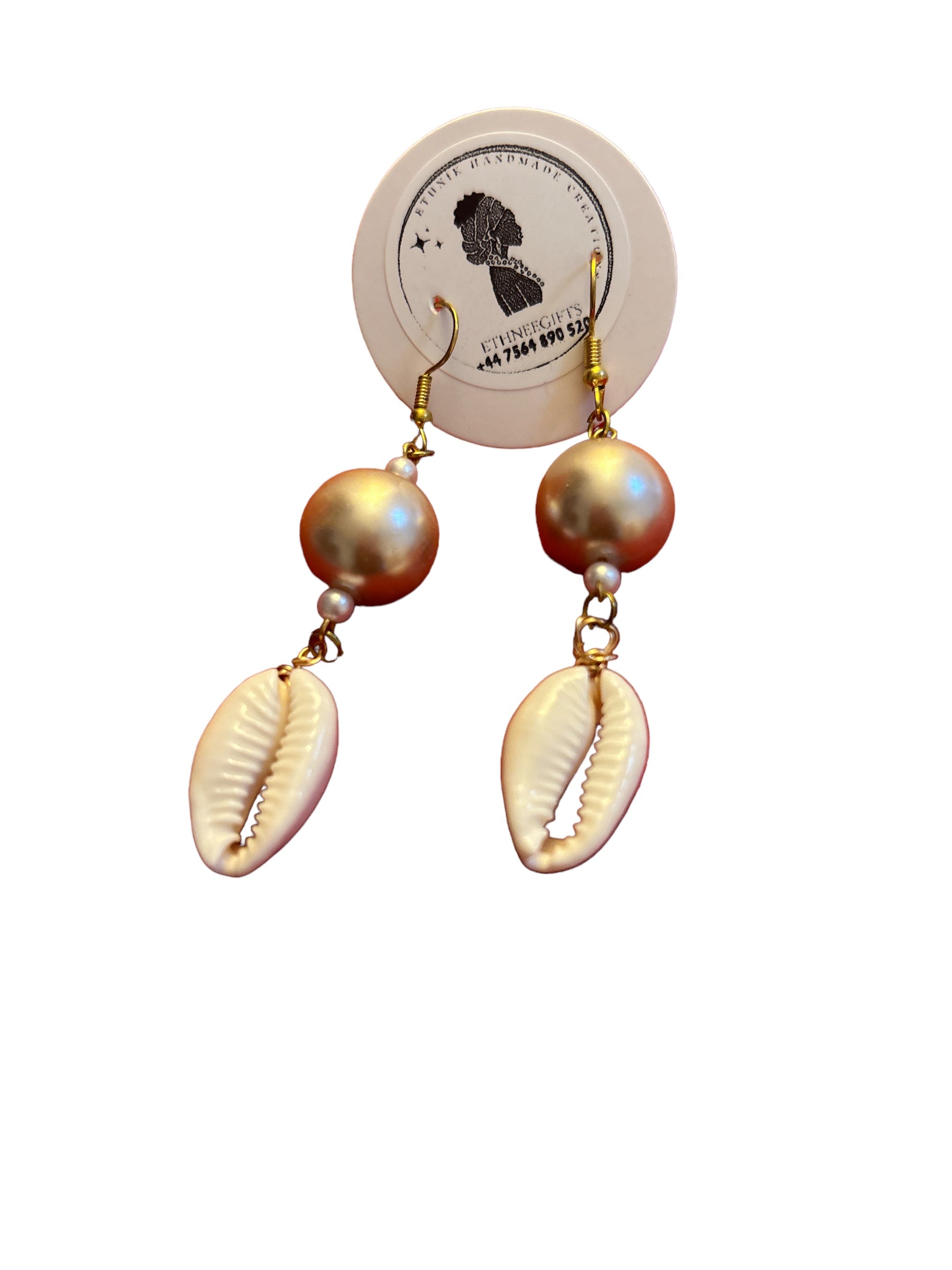 ETHNEEGIFTS - EARRINGS Gold " KEEP YOUR SMILE "