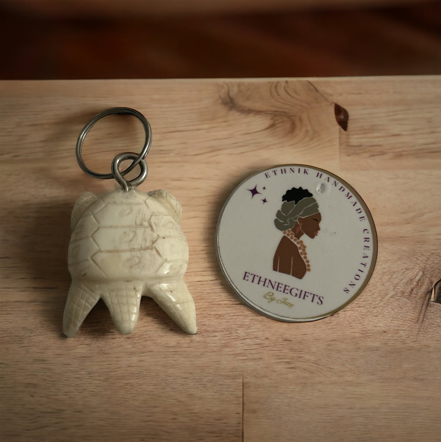 ETHNEEGIFTS - KEYRING " TORTUE "