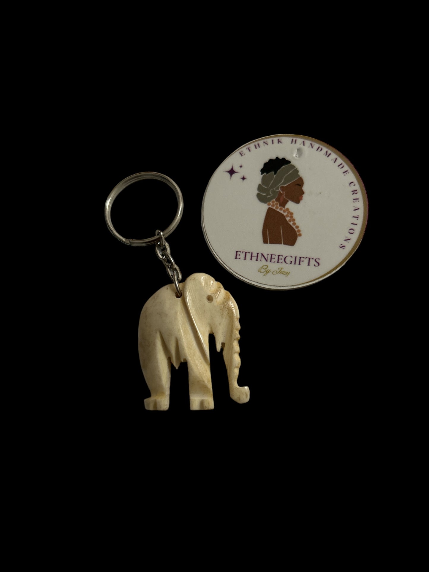 ETHNEEGIFTS - KEYRING " ELEPHANT "