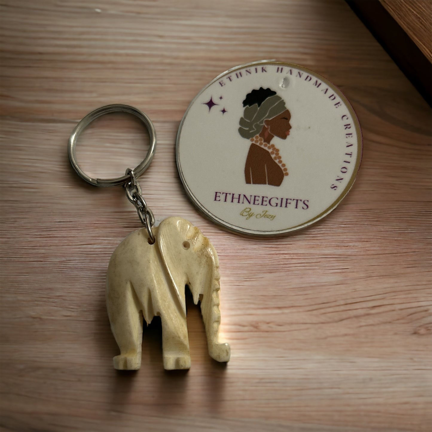 ETHNEEGIFTS - KEYRING " ELEPHANT "