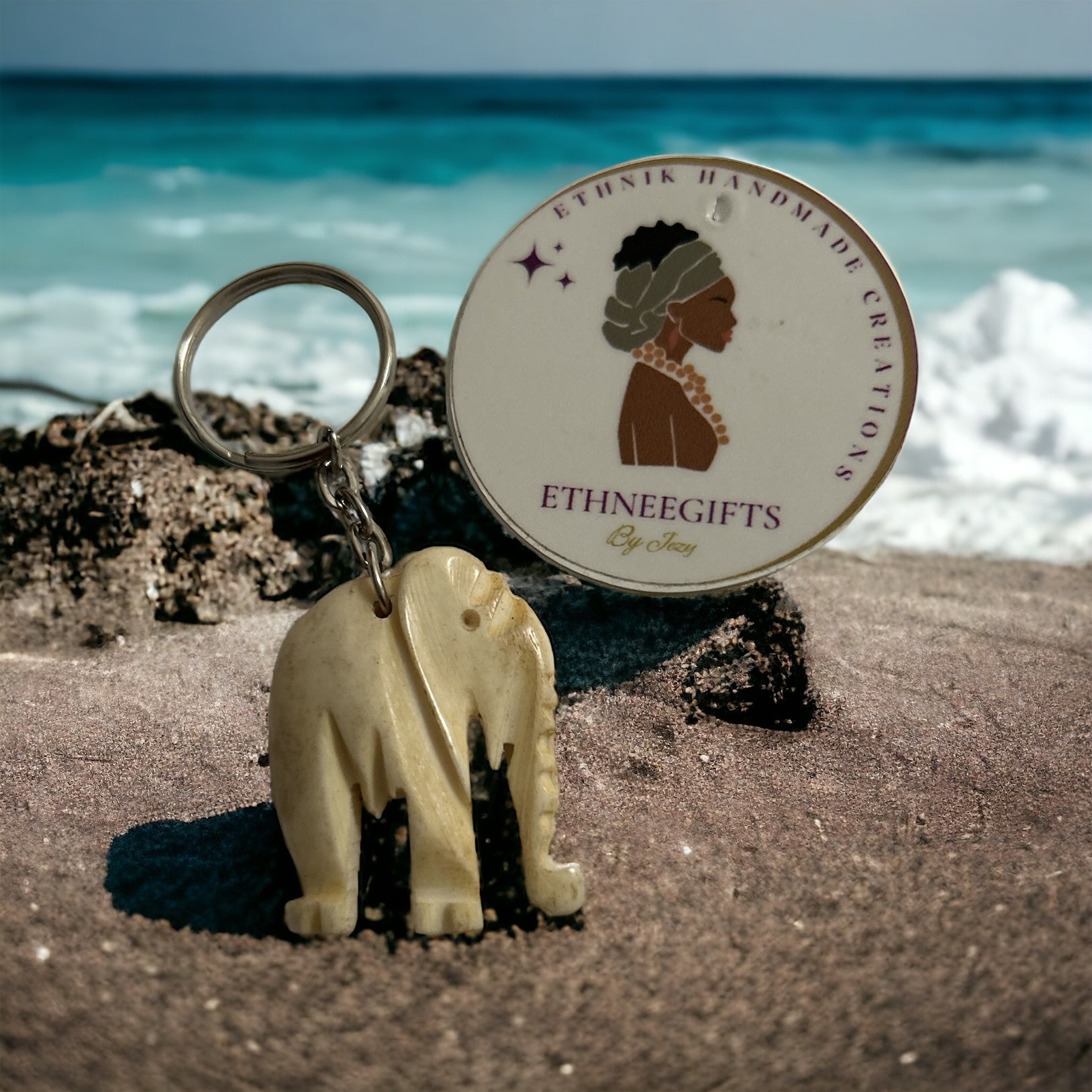 ETHNEEGIFTS - KEYRING " ELEPHANT "