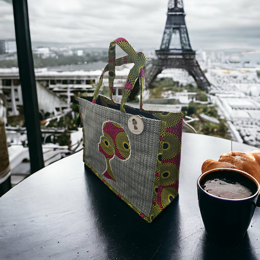 ETHNEEK BURLAP TOTES BAG