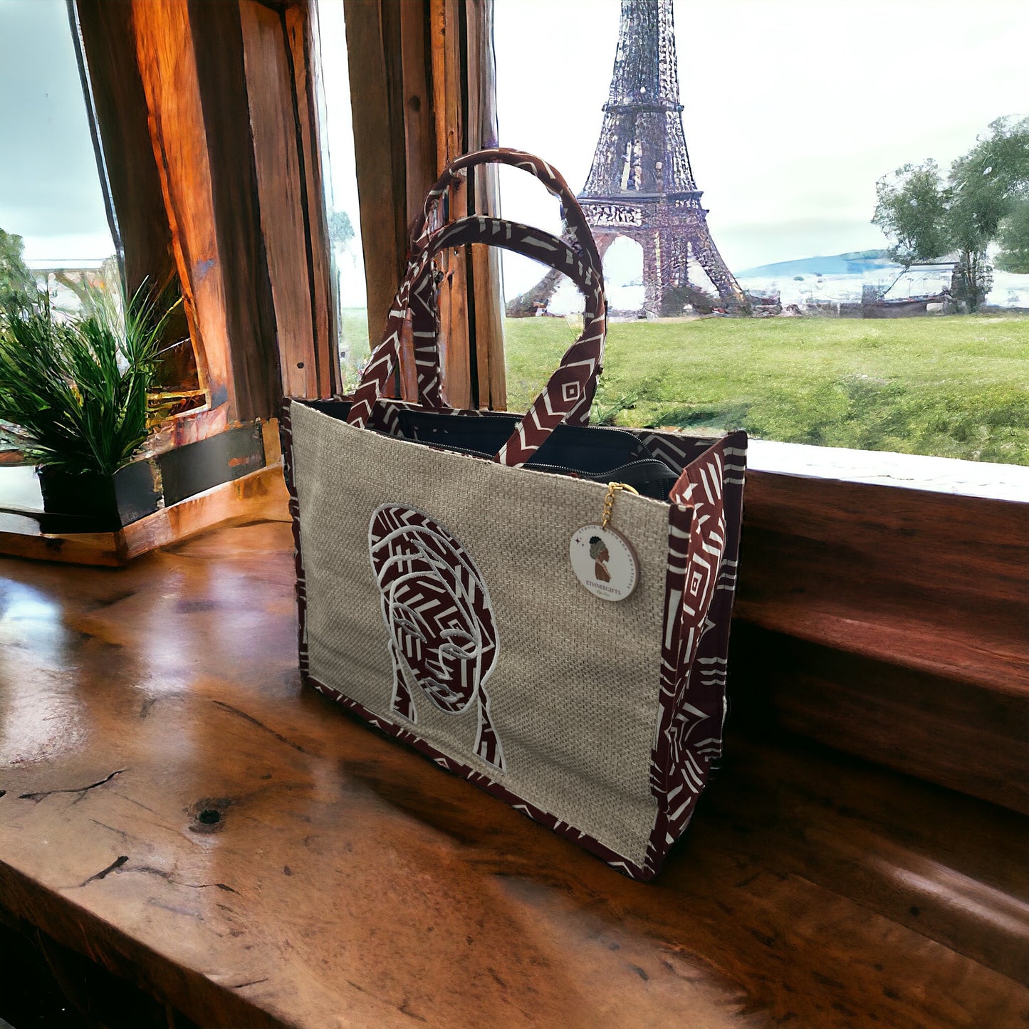 ETHNEEGIFTS - ETHNEEK BURLAP TOTES BAG