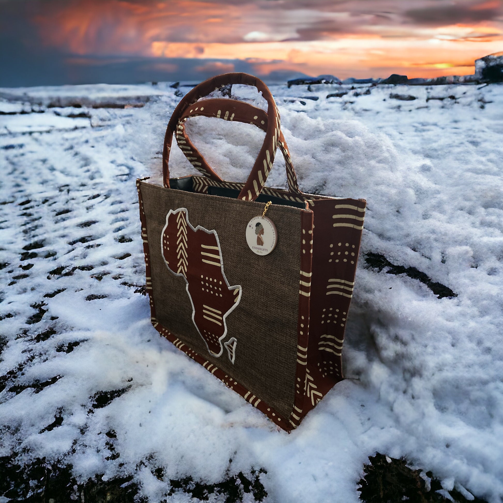 ETHNEEGIFTS - ETHNEEK BURLAP TOTES BAG