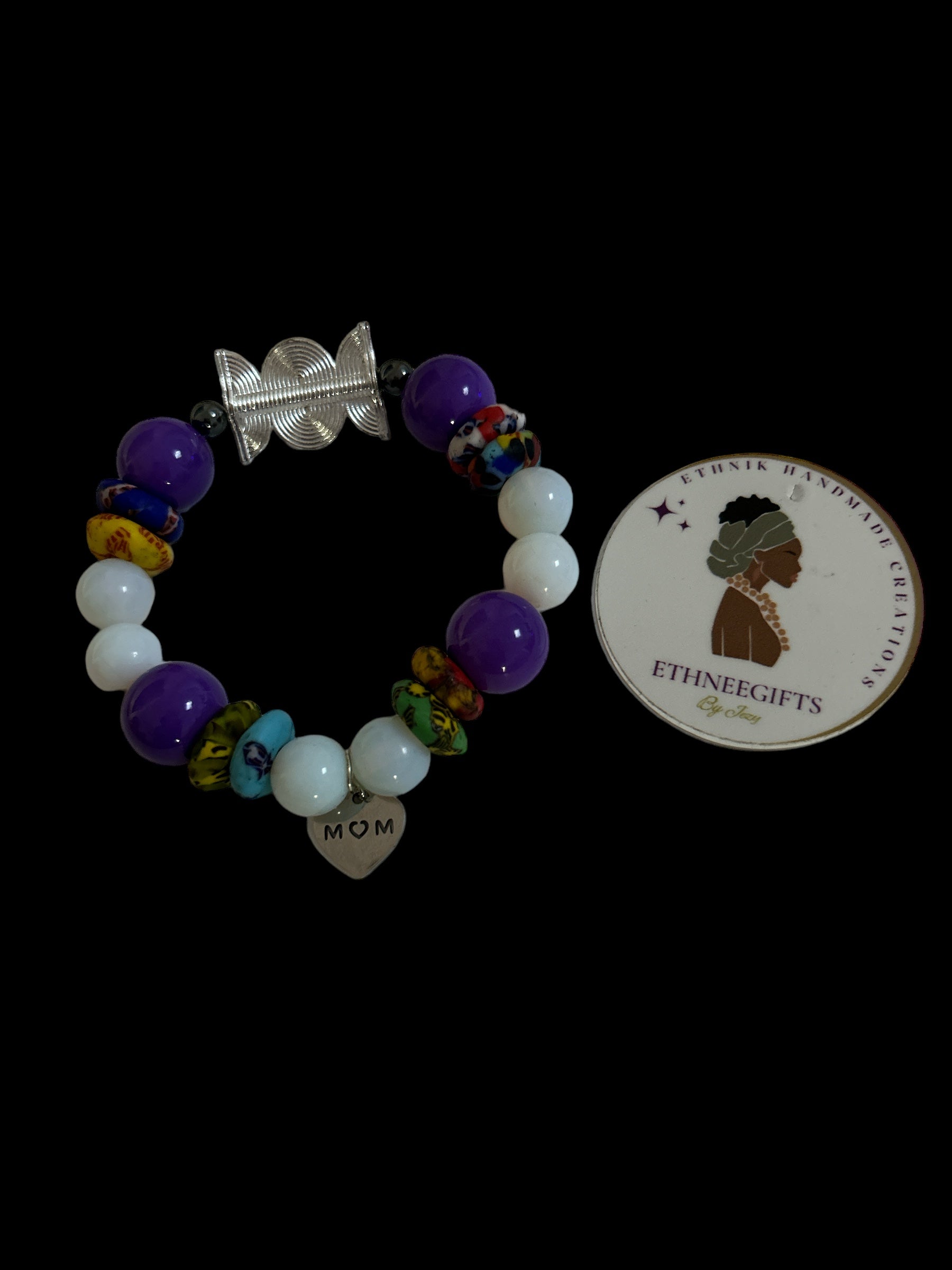 ETHNEEGIFTS - QUEEN MOTHER BRACELET "Mom"