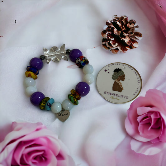 ETHNEEGIFTS - QUEEN MOTHER BRACELET "Mom"