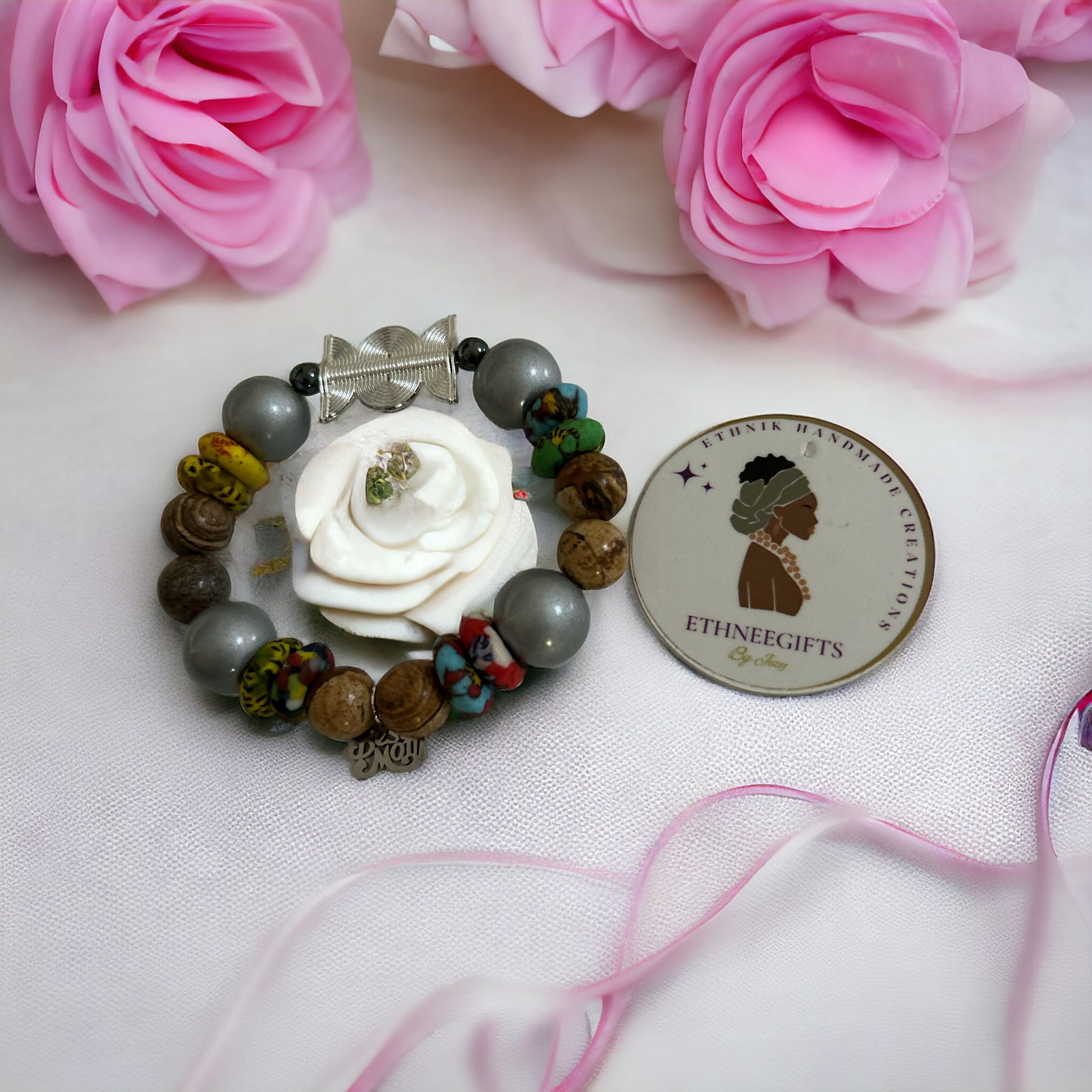 ETHNEEGIFTS - QUEEN MOTHER BRACELET " Best Mom"