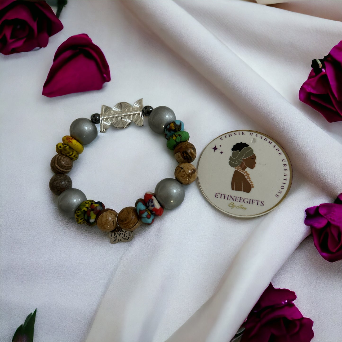 ETHNEEGIFTS - QUEEN MOTHER BRACELET " Best Mom"