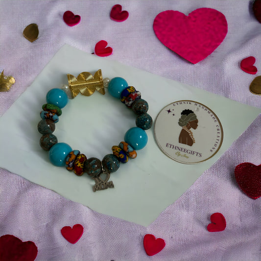 ETHNEEGIFTS - QUEEN MOTHER BRACELET"I love Mom"