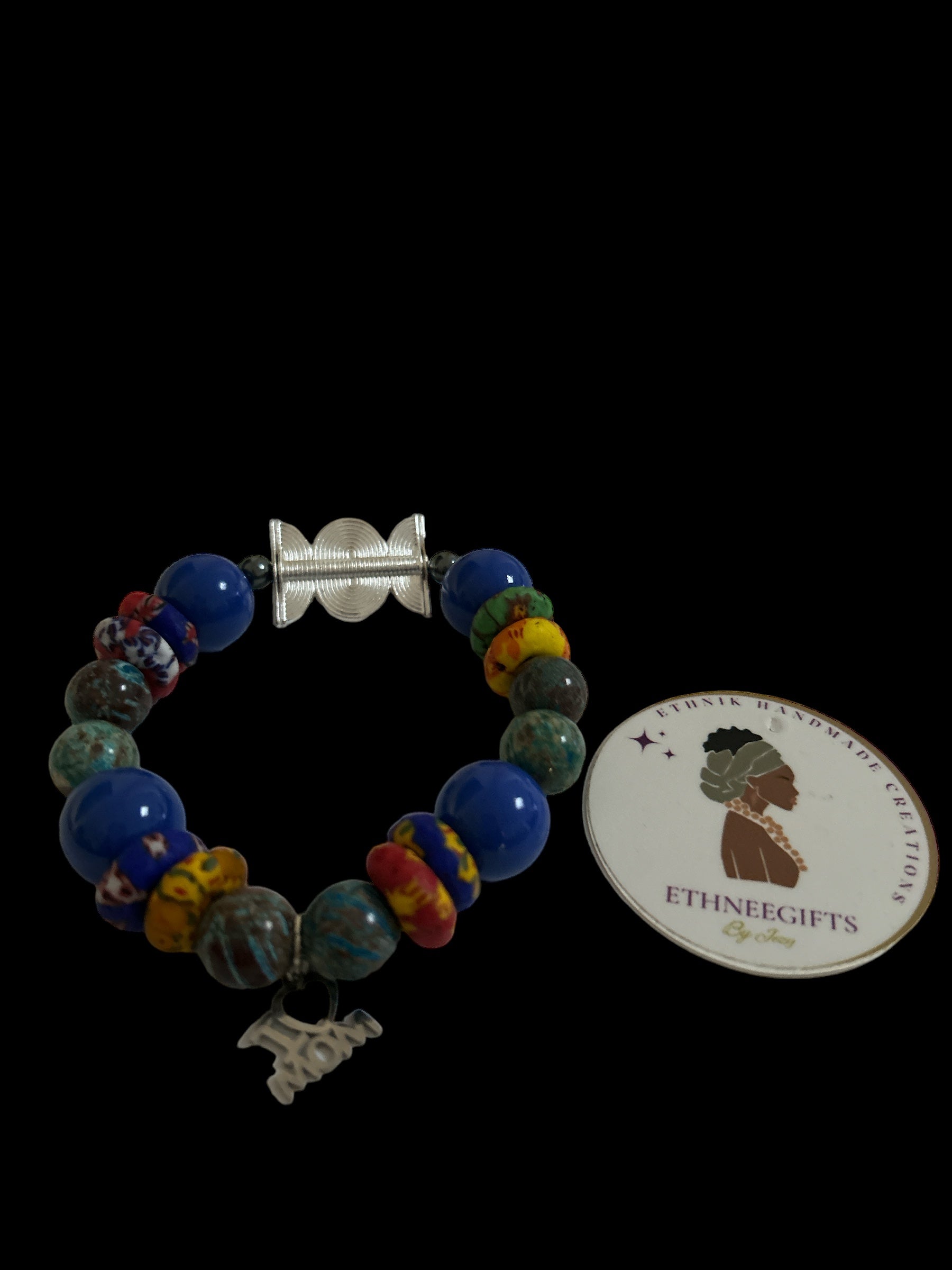 ETHNEEGIFTS - QUEEN MOTHER BRACELET "I love Mom"