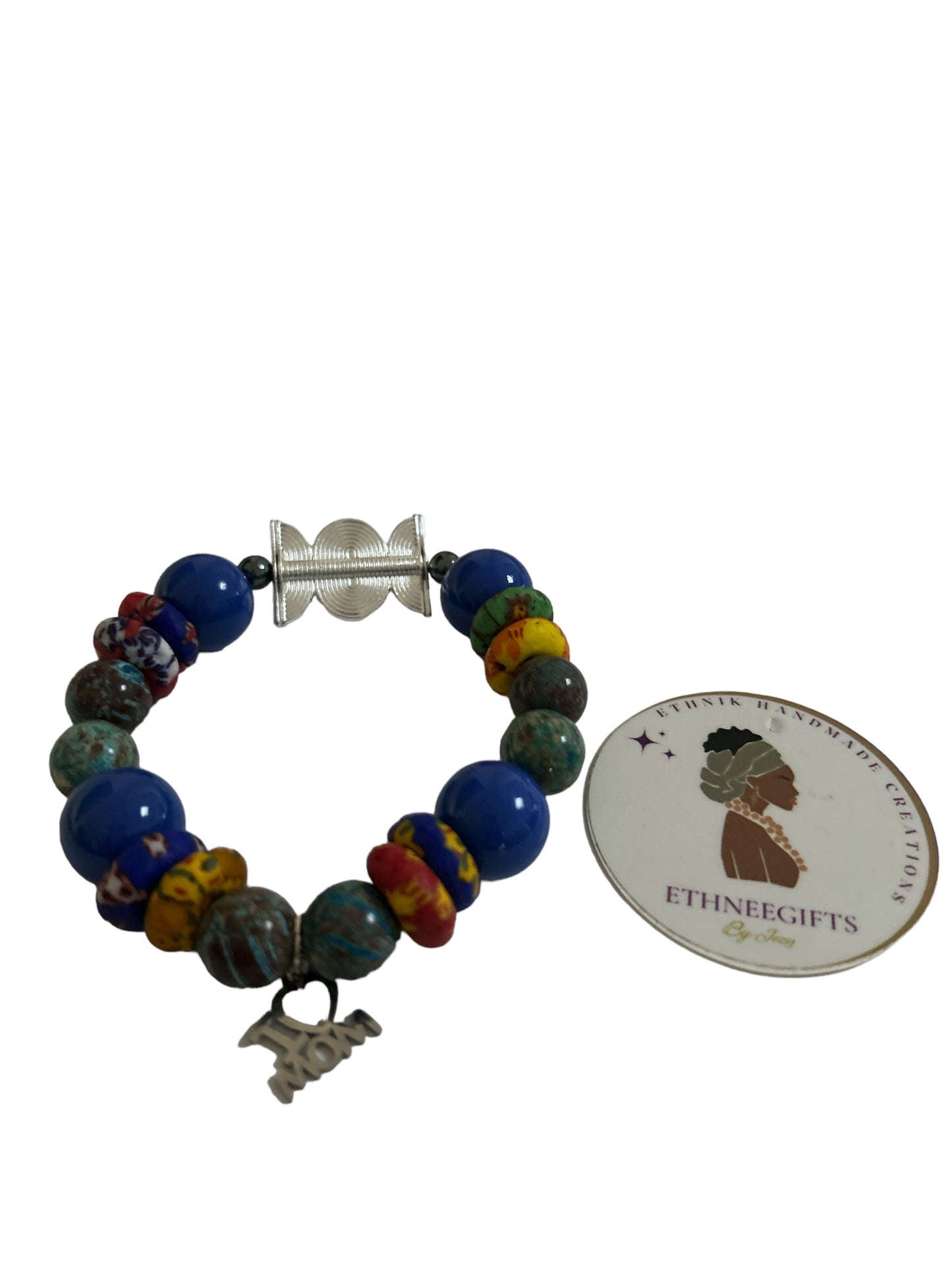 ETHNEEGIFTS - QUEEN MOTHER BRACELET "I love Mom"