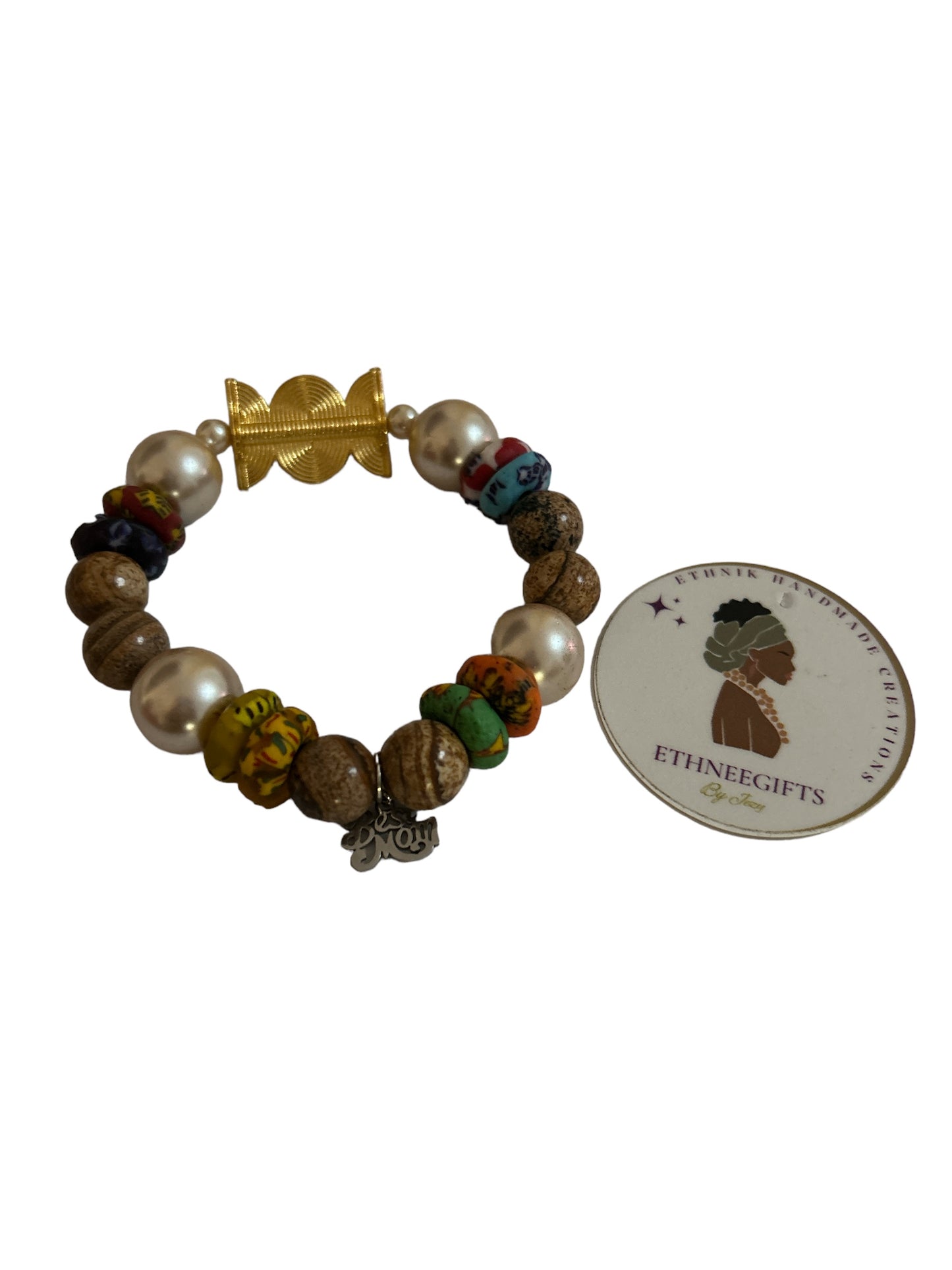 ETHNEEGIFTS - QUEEN MOTHER BRACELET "Best Mom"