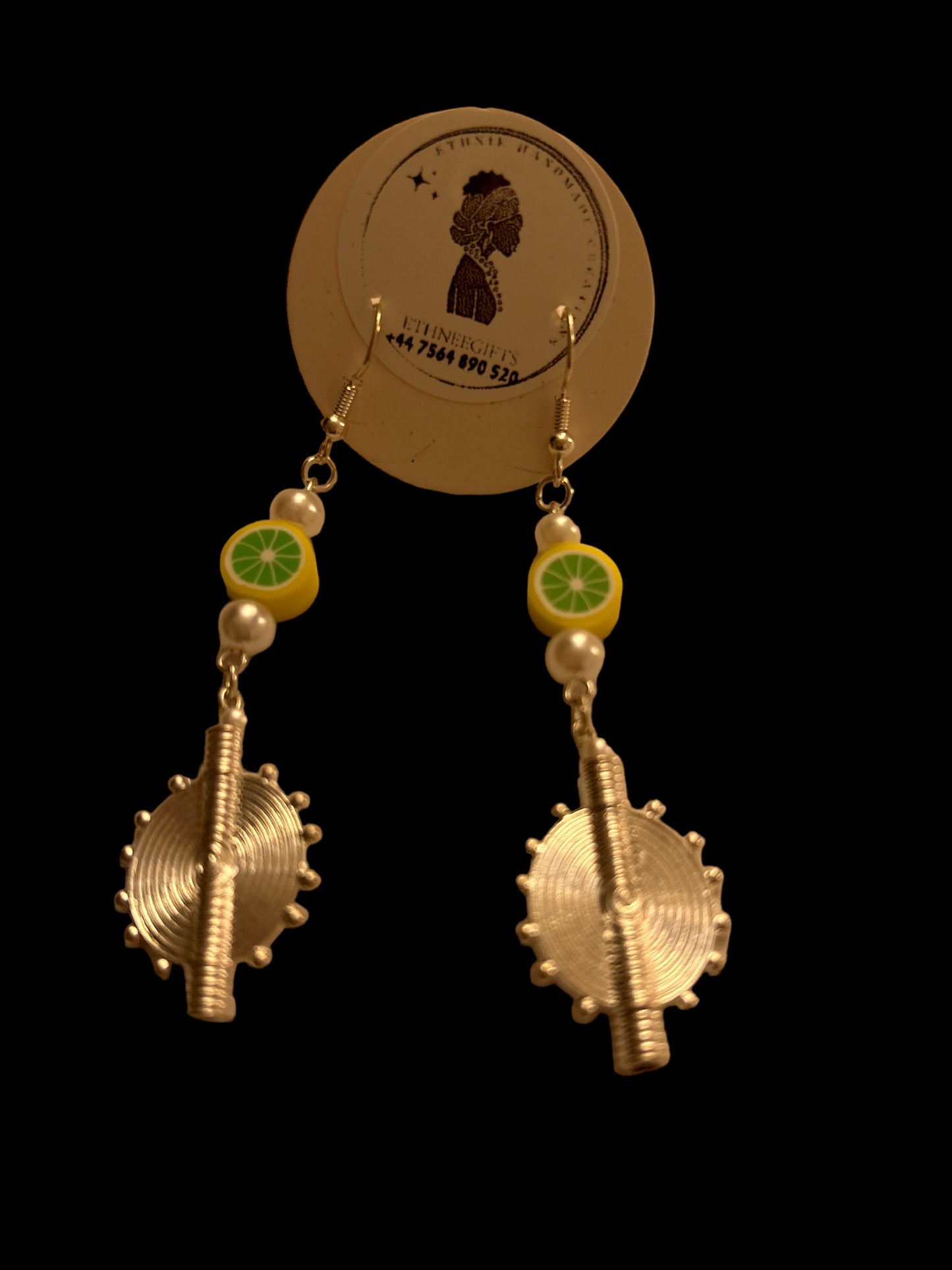 ETHNEEGIFTS - AKWABA EARRINGS "SUN"