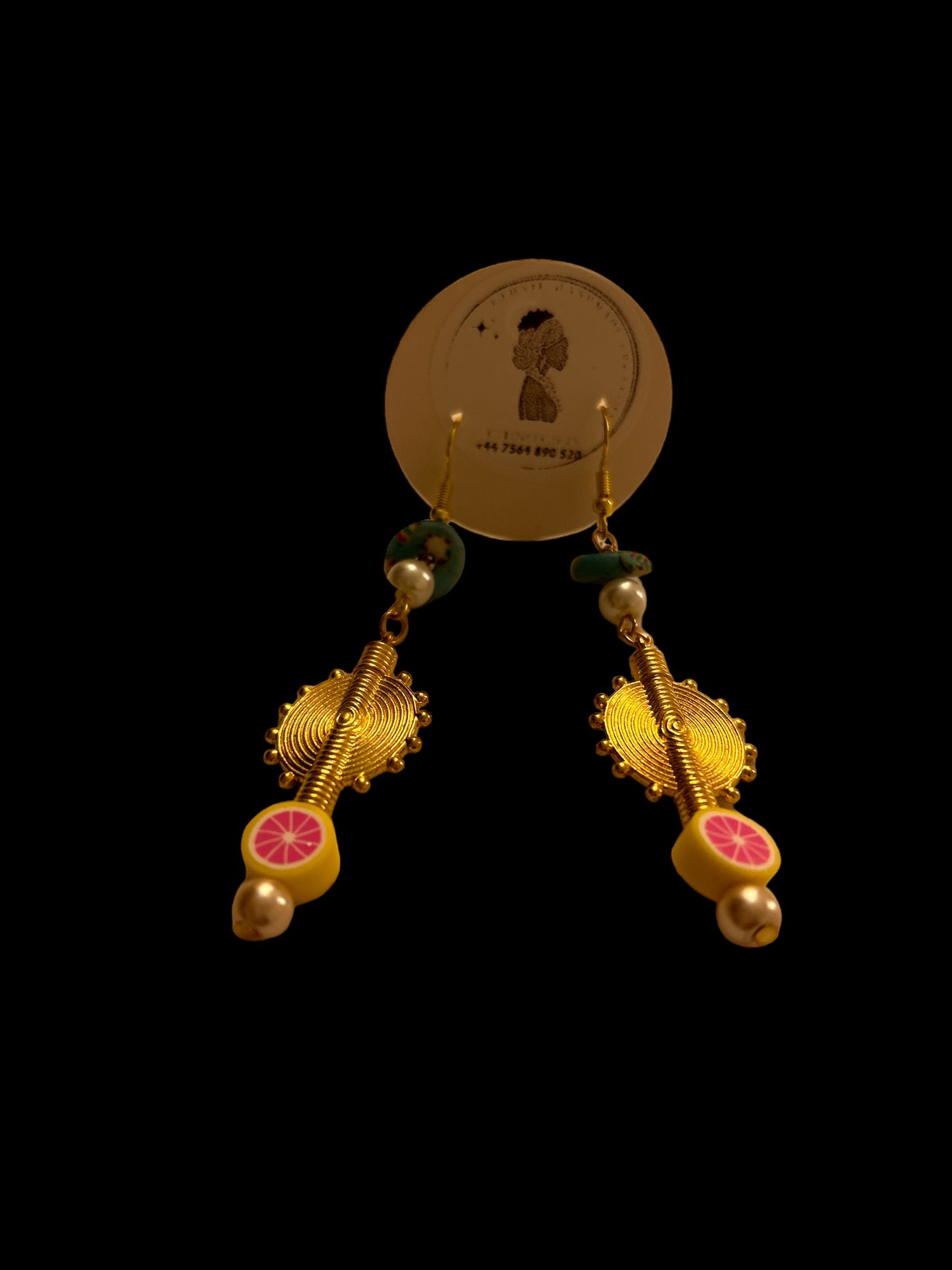 ETHNEEGIFTS - AKWABA EARRINGS "SUN"