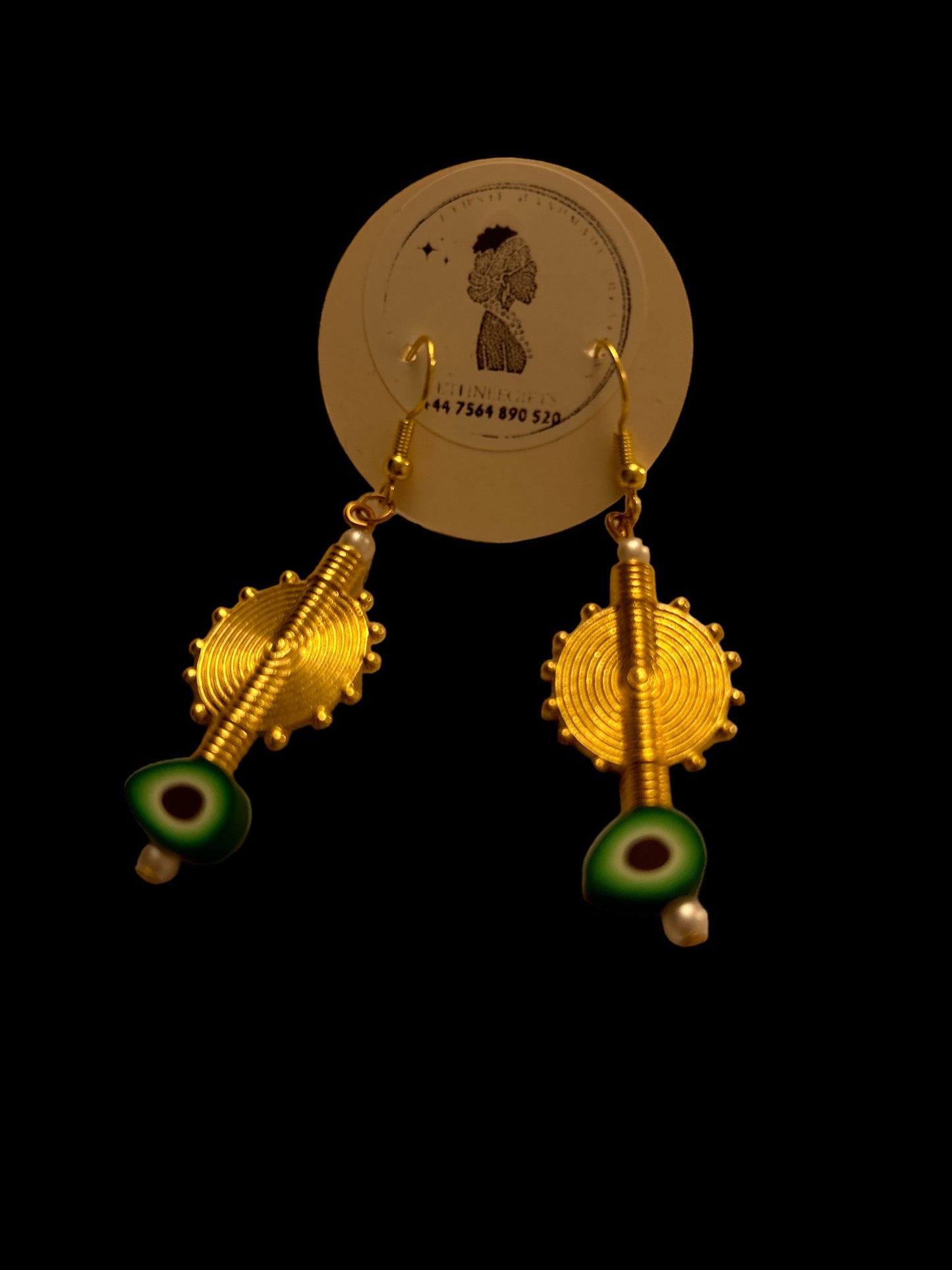 ETHNEEGIFTS - AKWABA EARRINGS "SUN"