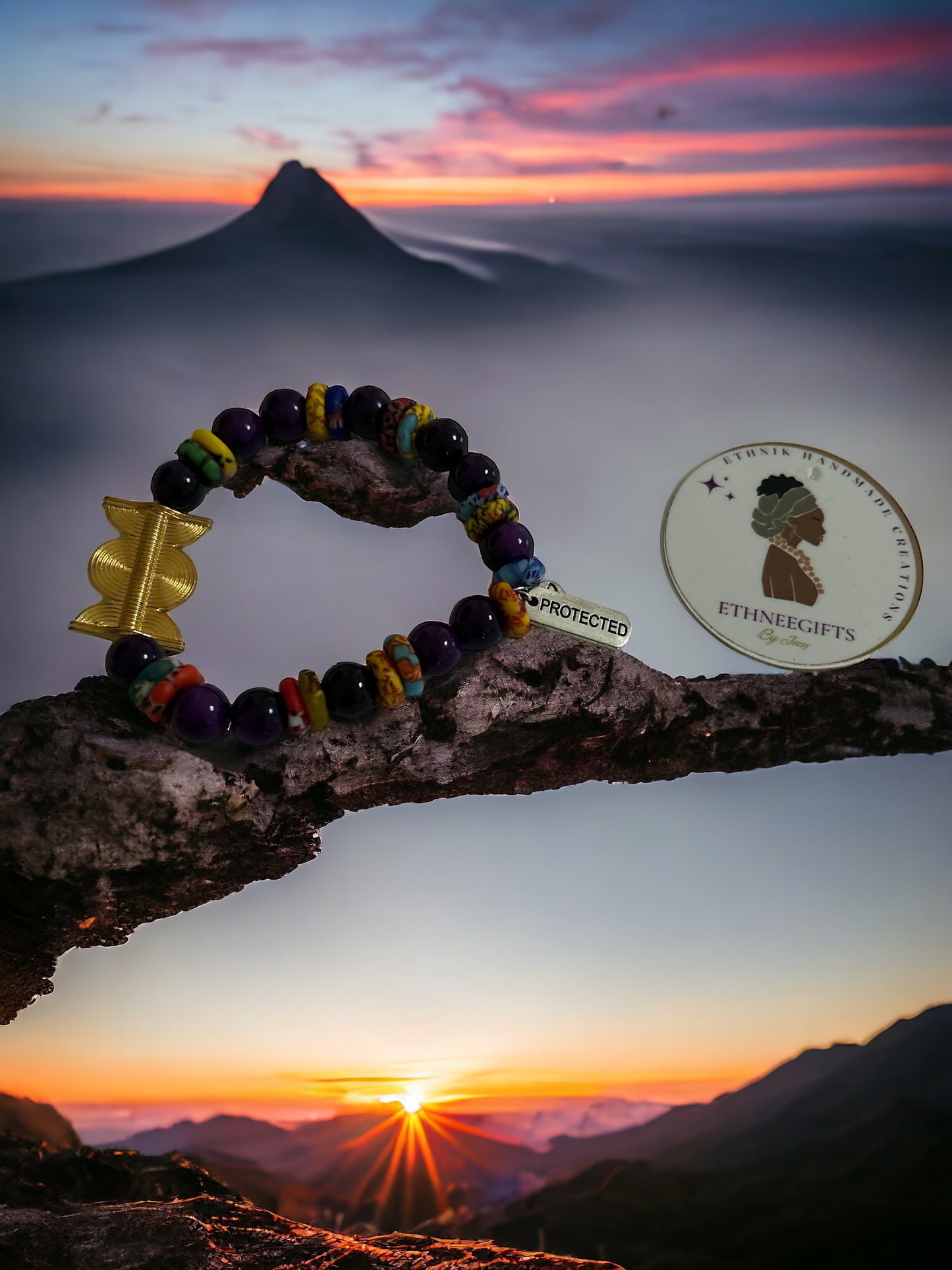 ETHNEEGIFTS - MOTIVATION BRACELET " PROTECTED"