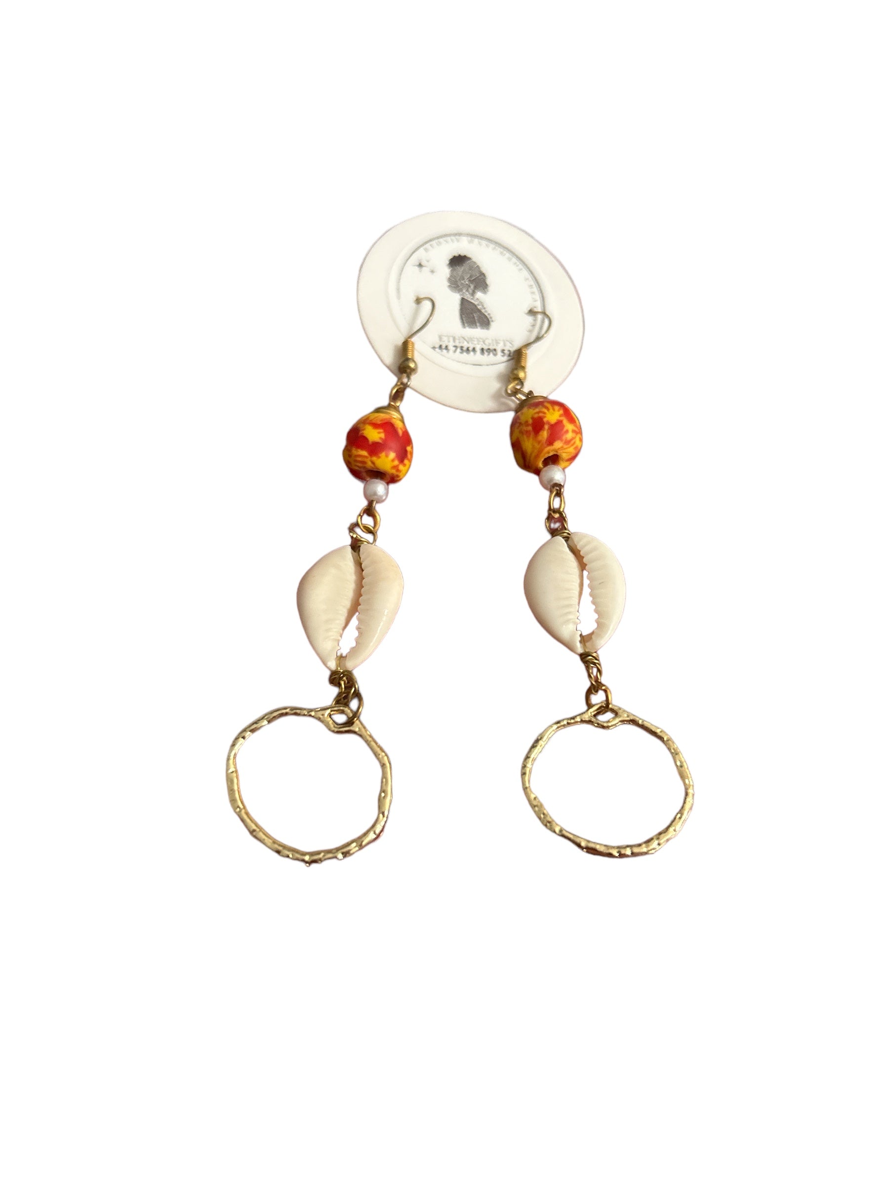 ETHNEEGIFTS - EARRINGS Gold " KEEP YOUR SMILE "