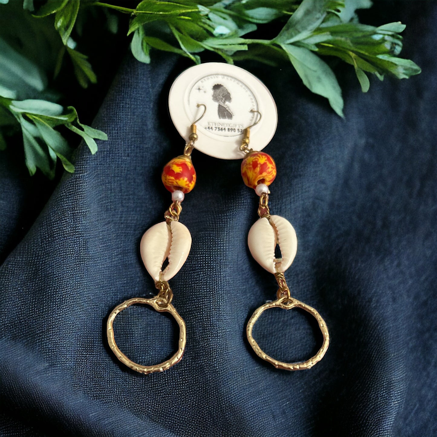 ETHNEEGIFTS - EARRINGS Gold " KEEP YOUR SMILE "