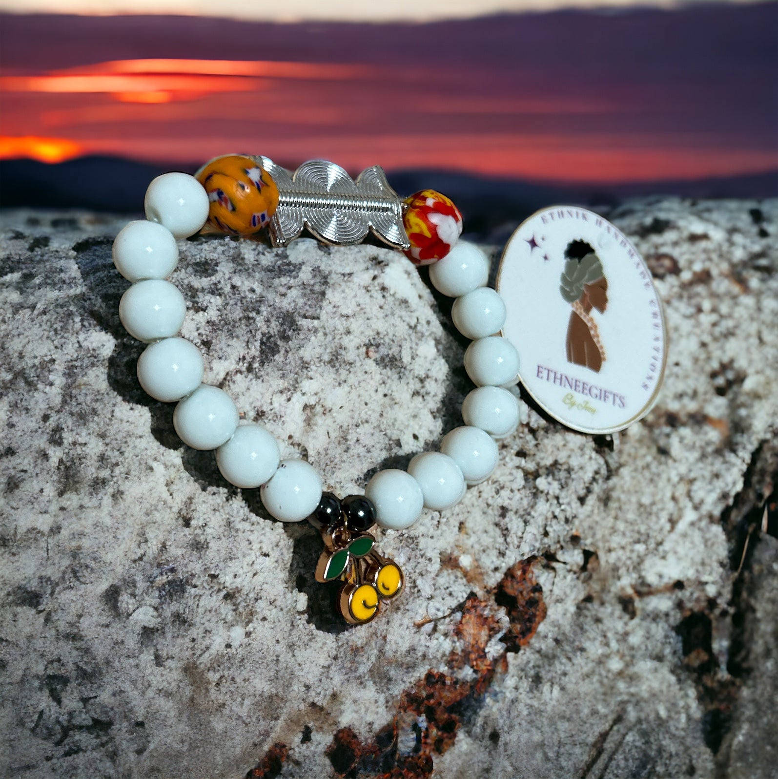 ETHNEEGIFTS - AKWABA BRACELET "Sun & Fresh"