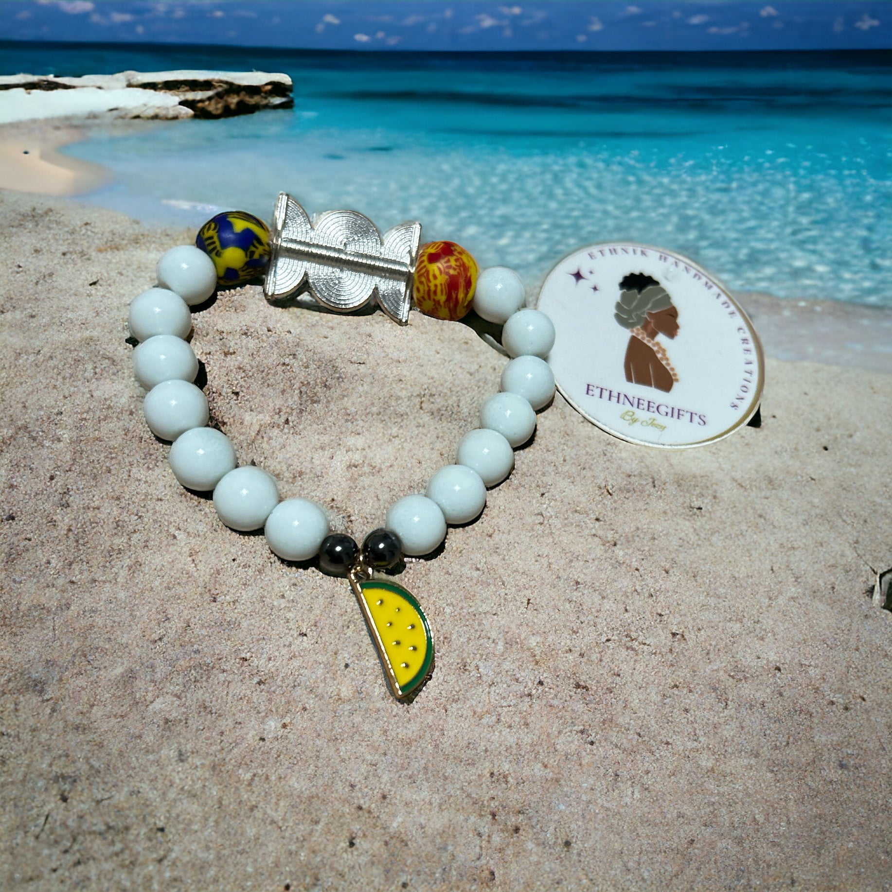 ETHNEEGIFTS - AKWABA BRACELET "Sun & Fresh"