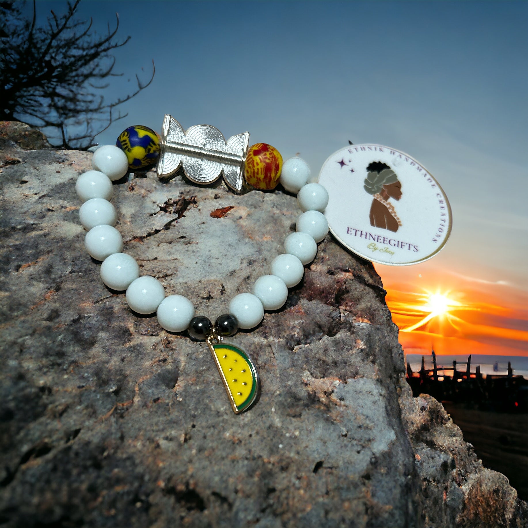 ETHNEEGIFTS - AKWABA BRACELET "Sun & Fresh"