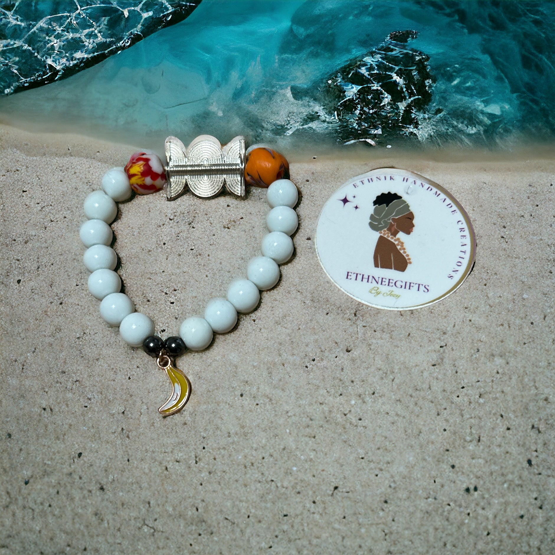 ETHNEEGIFTS - AKWABA BRACELET "Sun & Fresh"