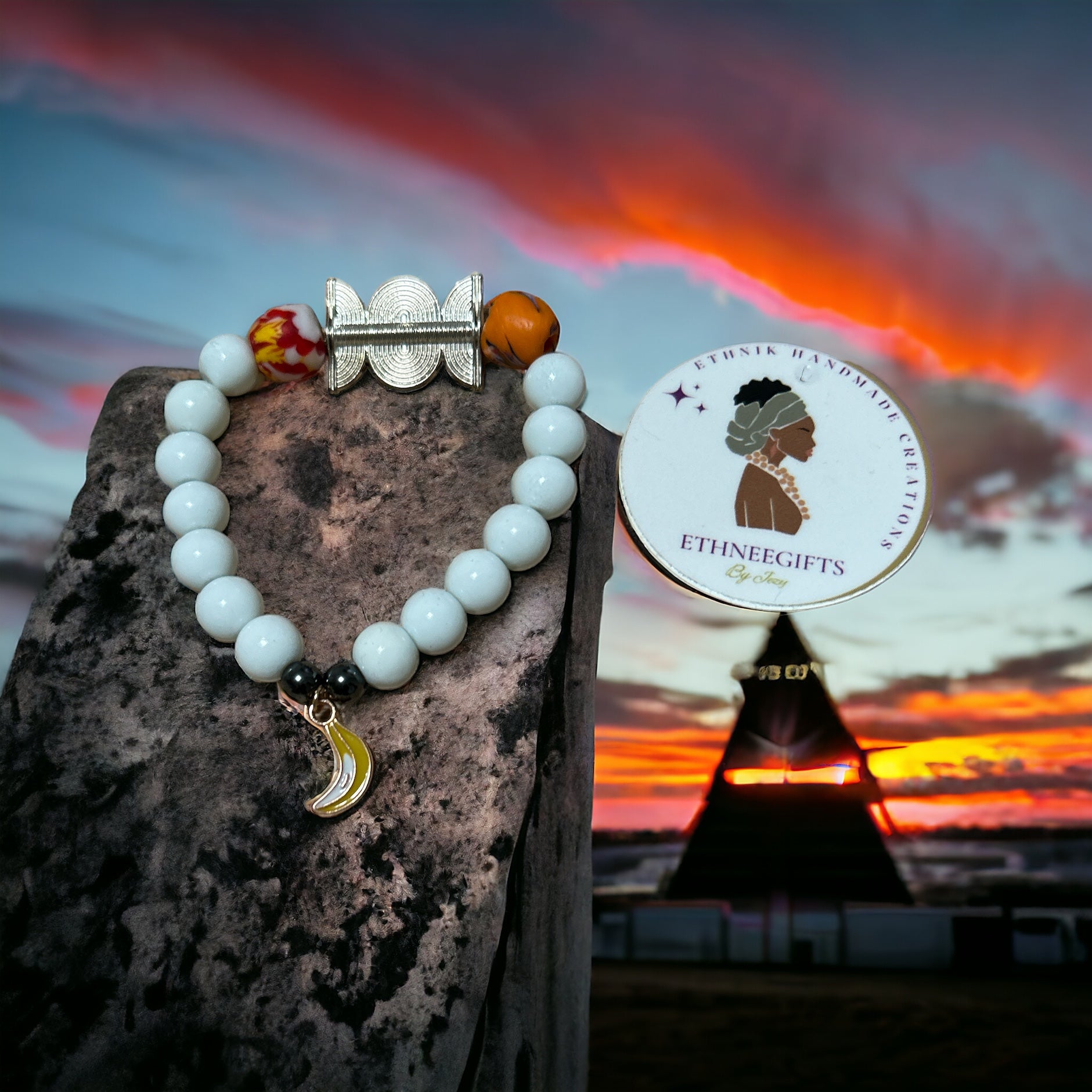 ETHNEEGIFTS - AKWABA BRACELET "Sun & Fresh"