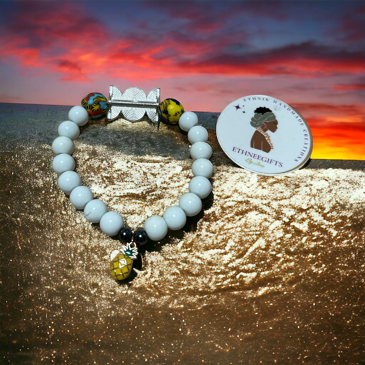 ETHNEEGIFTS - AKWABA BRACELET "Sun & Fresh"